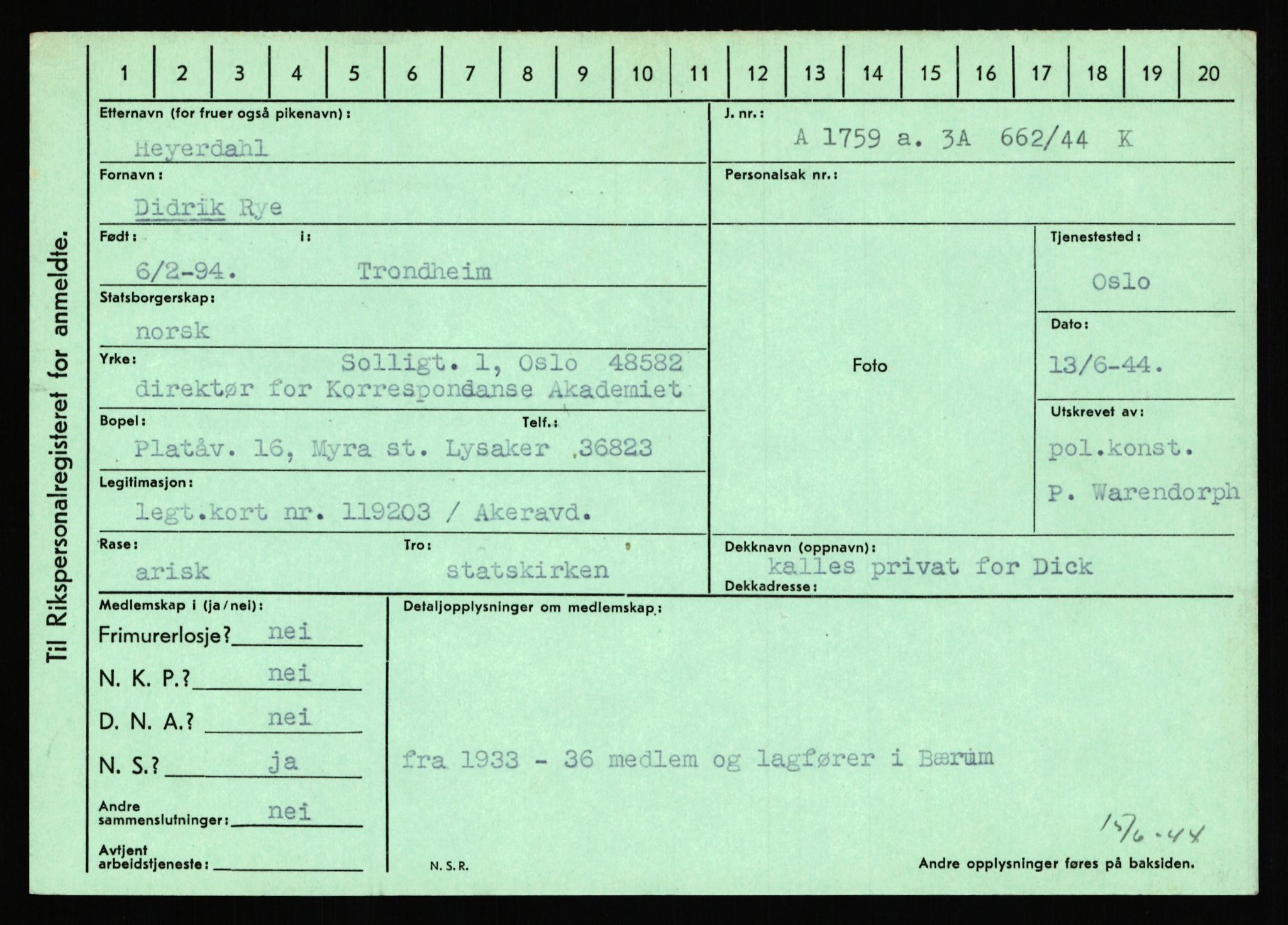 Statspolitiet - Hovedkontoret / Osloavdelingen, AV/RA-S-1329/C/Ca/L0006: Hanche - Hokstvedt, 1943-1945, p. 4184