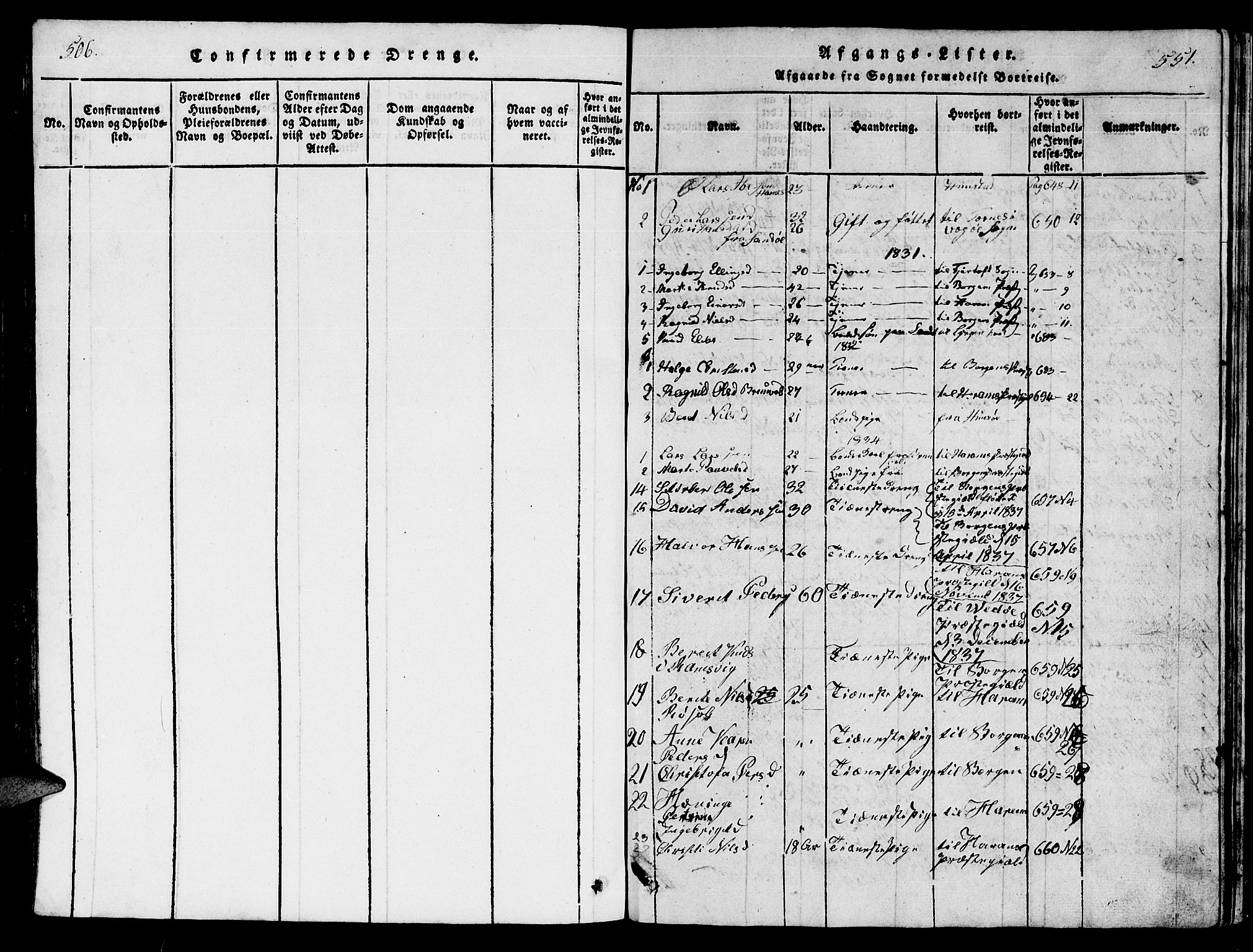 Ministerialprotokoller, klokkerbøker og fødselsregistre - Møre og Romsdal, SAT/A-1454/561/L0731: Parish register (copy) no. 561C01, 1817-1867, p. 550-551