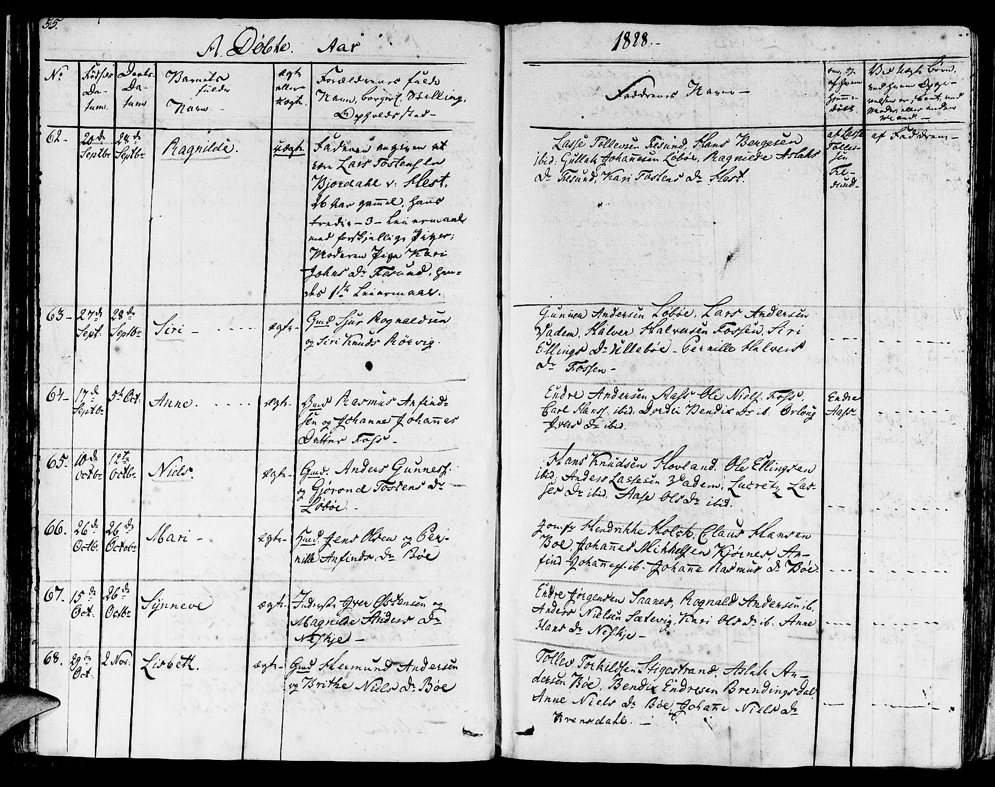 Lavik sokneprestembete, AV/SAB-A-80901: Parish register (official) no. A 2I, 1821-1842, p. 55