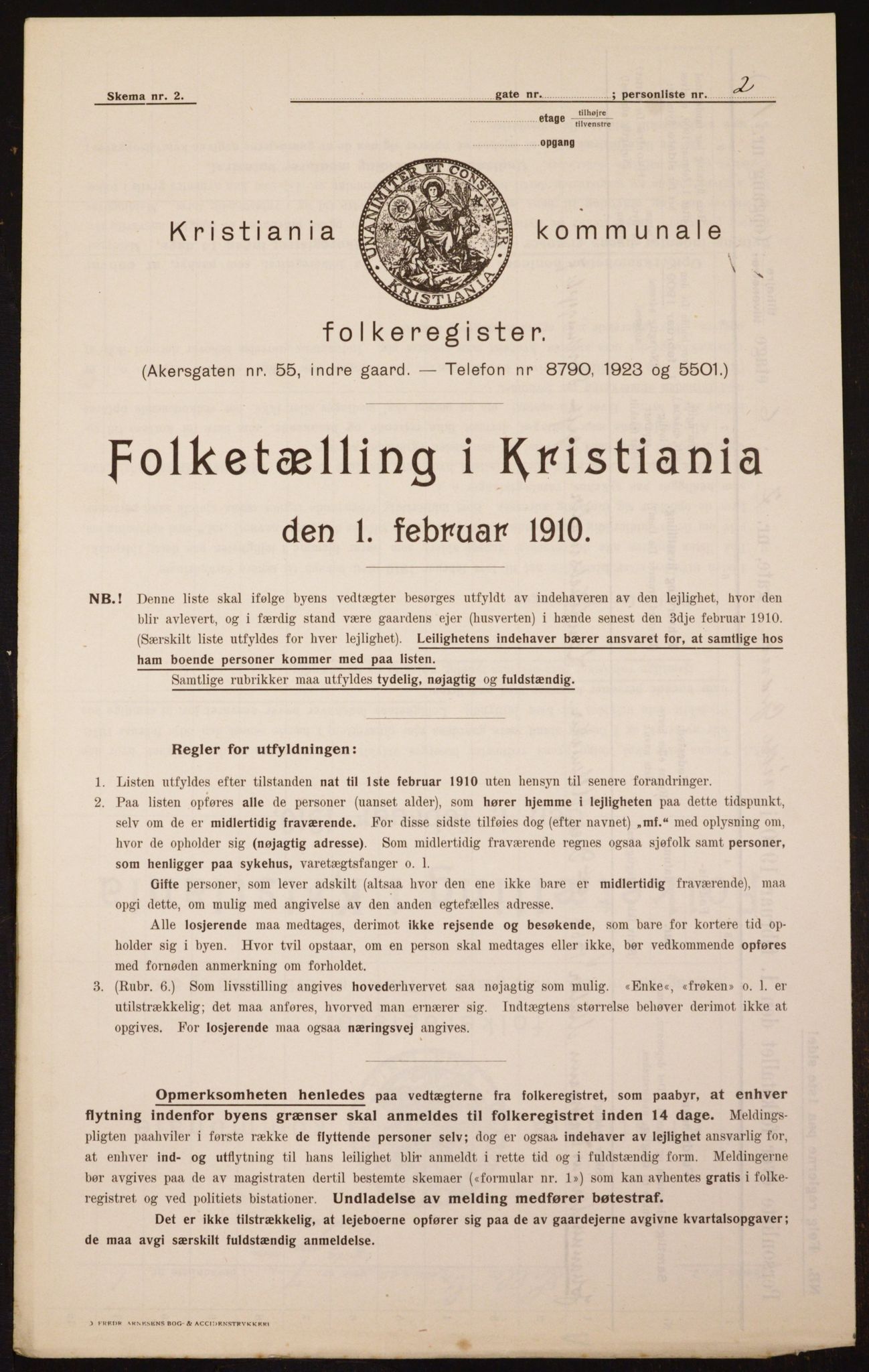 OBA, Municipal Census 1910 for Kristiania, 1910, p. 55593