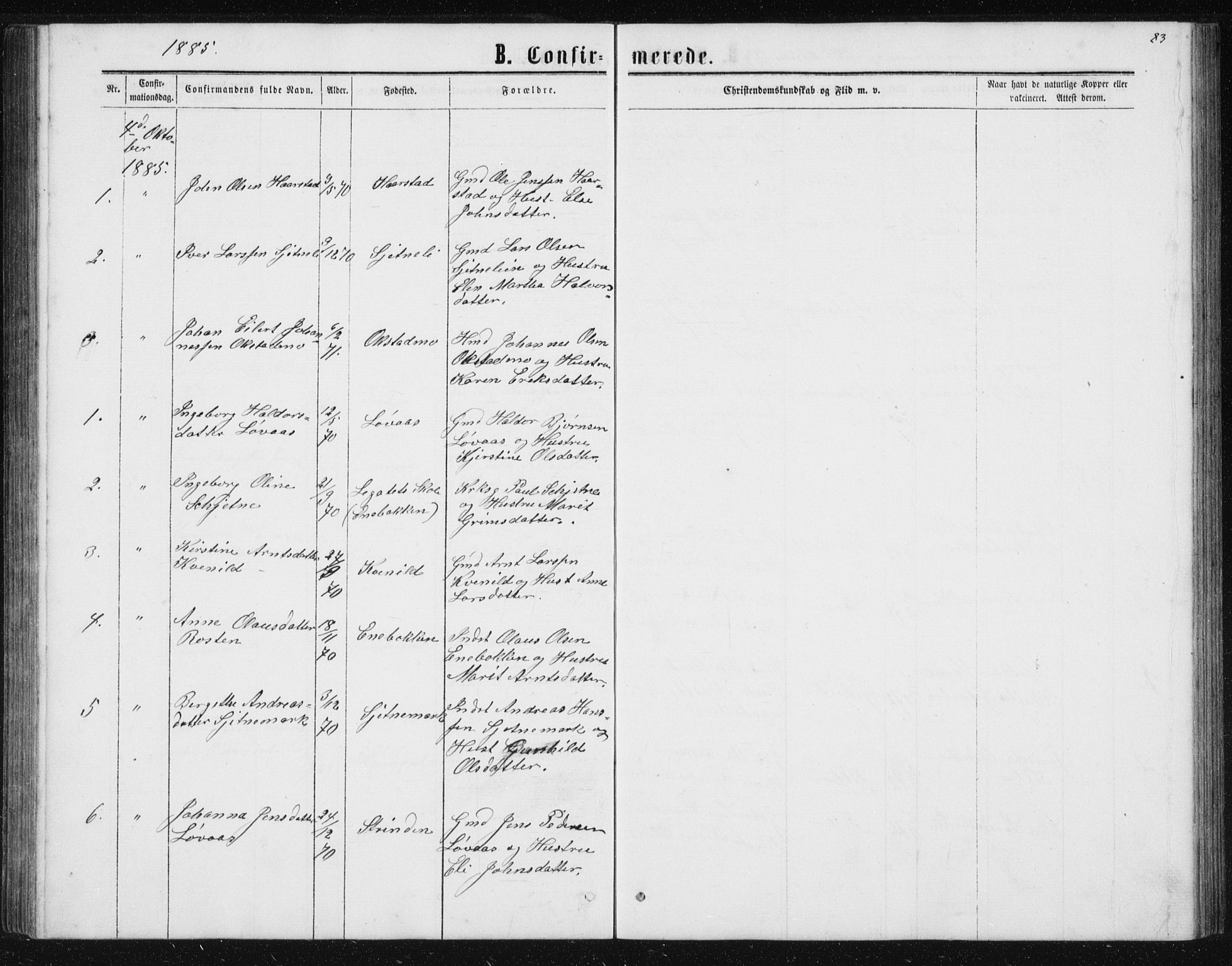 Ministerialprotokoller, klokkerbøker og fødselsregistre - Sør-Trøndelag, SAT/A-1456/621/L0459: Parish register (copy) no. 621C02, 1866-1895, p. 83