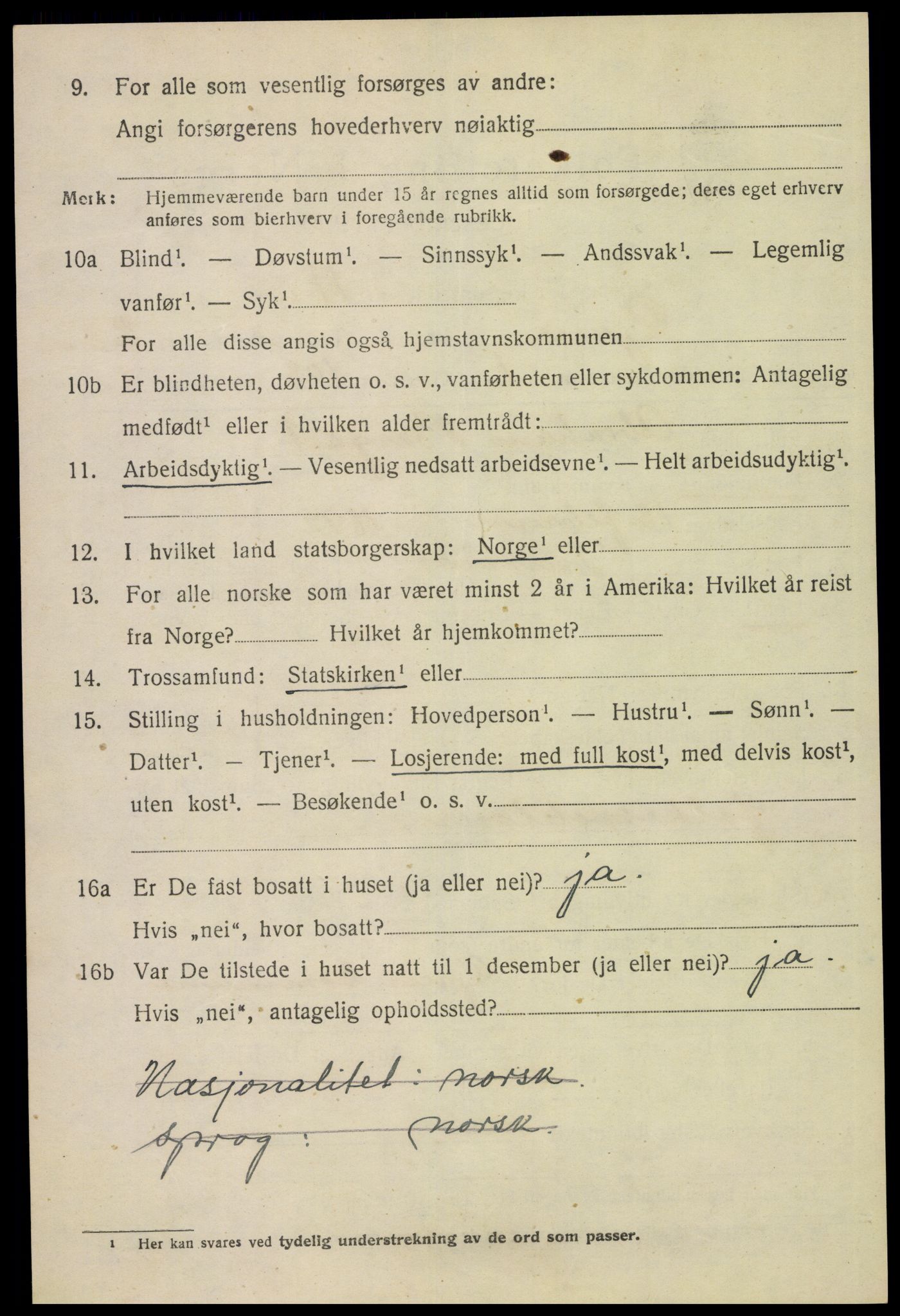 SAH, 1920 census for Grue, 1920, p. 15812