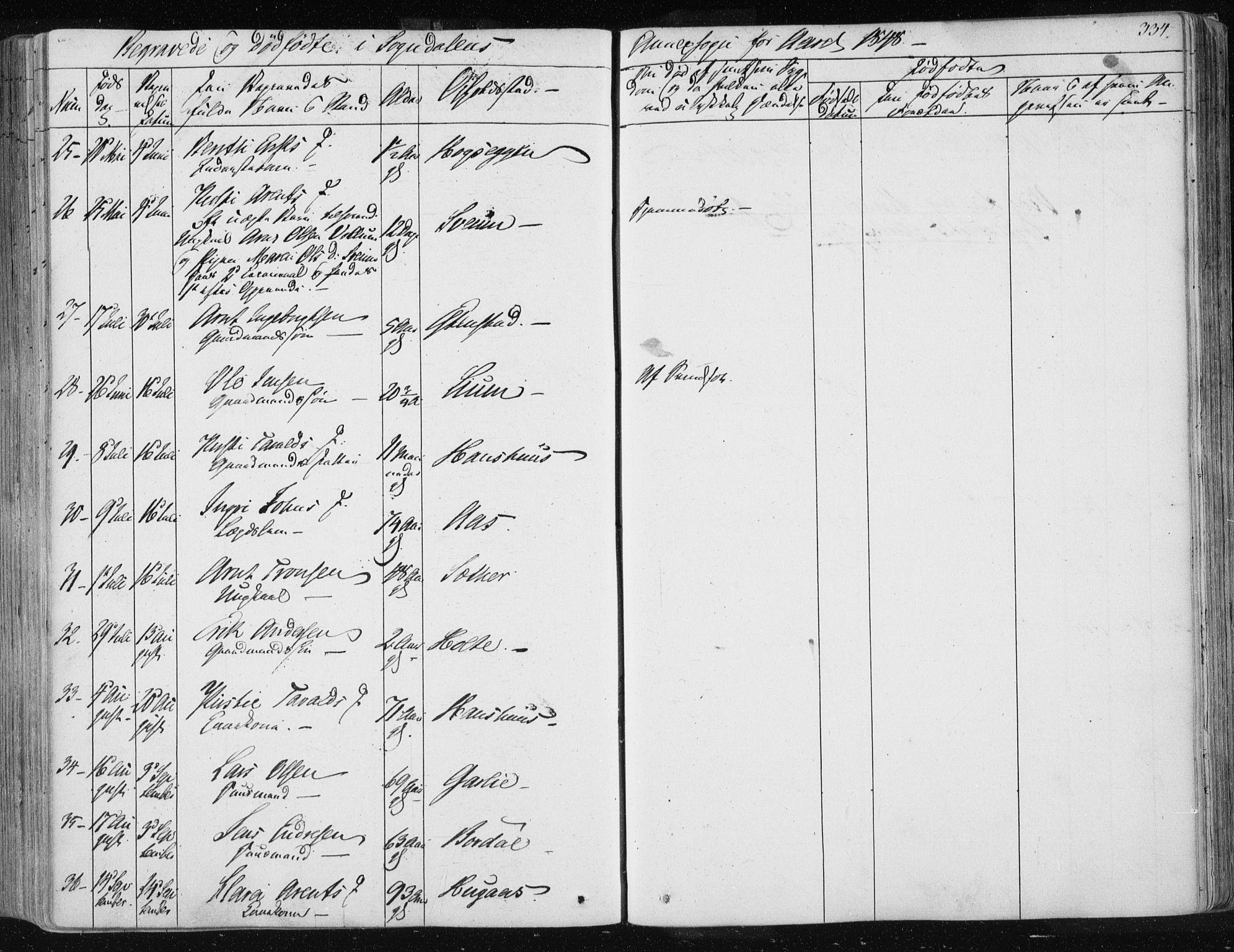 Ministerialprotokoller, klokkerbøker og fødselsregistre - Sør-Trøndelag, AV/SAT-A-1456/687/L0999: Parish register (official) no. 687A05 /3, 1843-1848, p. 334