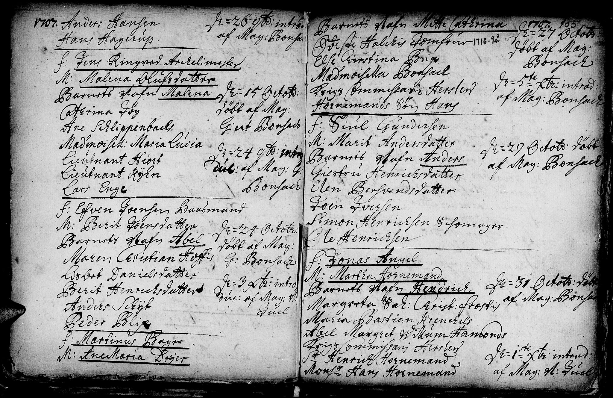 Ministerialprotokoller, klokkerbøker og fødselsregistre - Sør-Trøndelag, SAT/A-1456/601/L0034: Parish register (official) no. 601A02, 1702-1714, p. 105