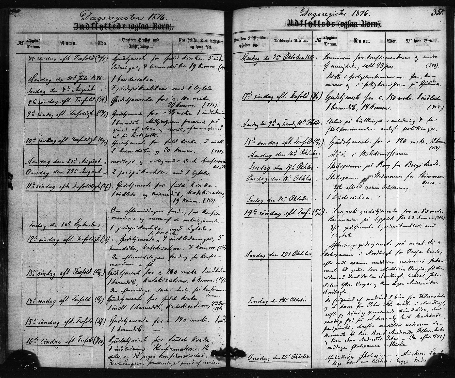 Ministerialprotokoller, klokkerbøker og fødselsregistre - Nordland, SAT/A-1459/861/L0867: Parish register (official) no. 861A02, 1864-1878, p. 351
