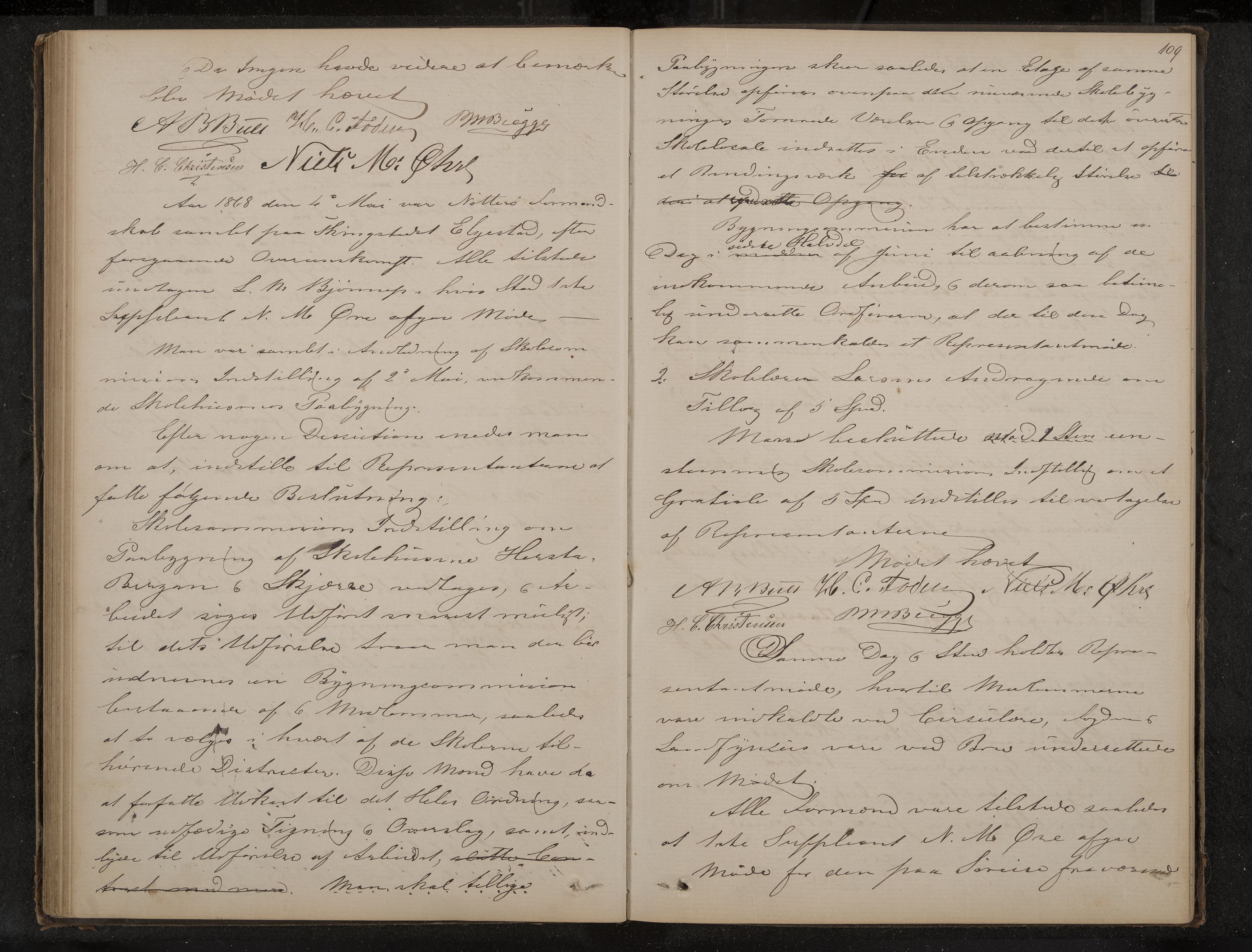 Nøtterøy formannskap og sentraladministrasjon, IKAK/0722021-1/A/Aa/L0002: Møtebok, 1862-1873, p. 109