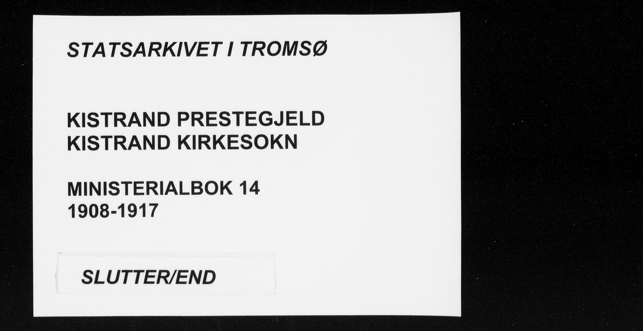 Kistrand/Porsanger sokneprestembete, SATØ/S-1351/H/Ha/L0014.kirke: Parish register (official) no. 14, 1908-1917