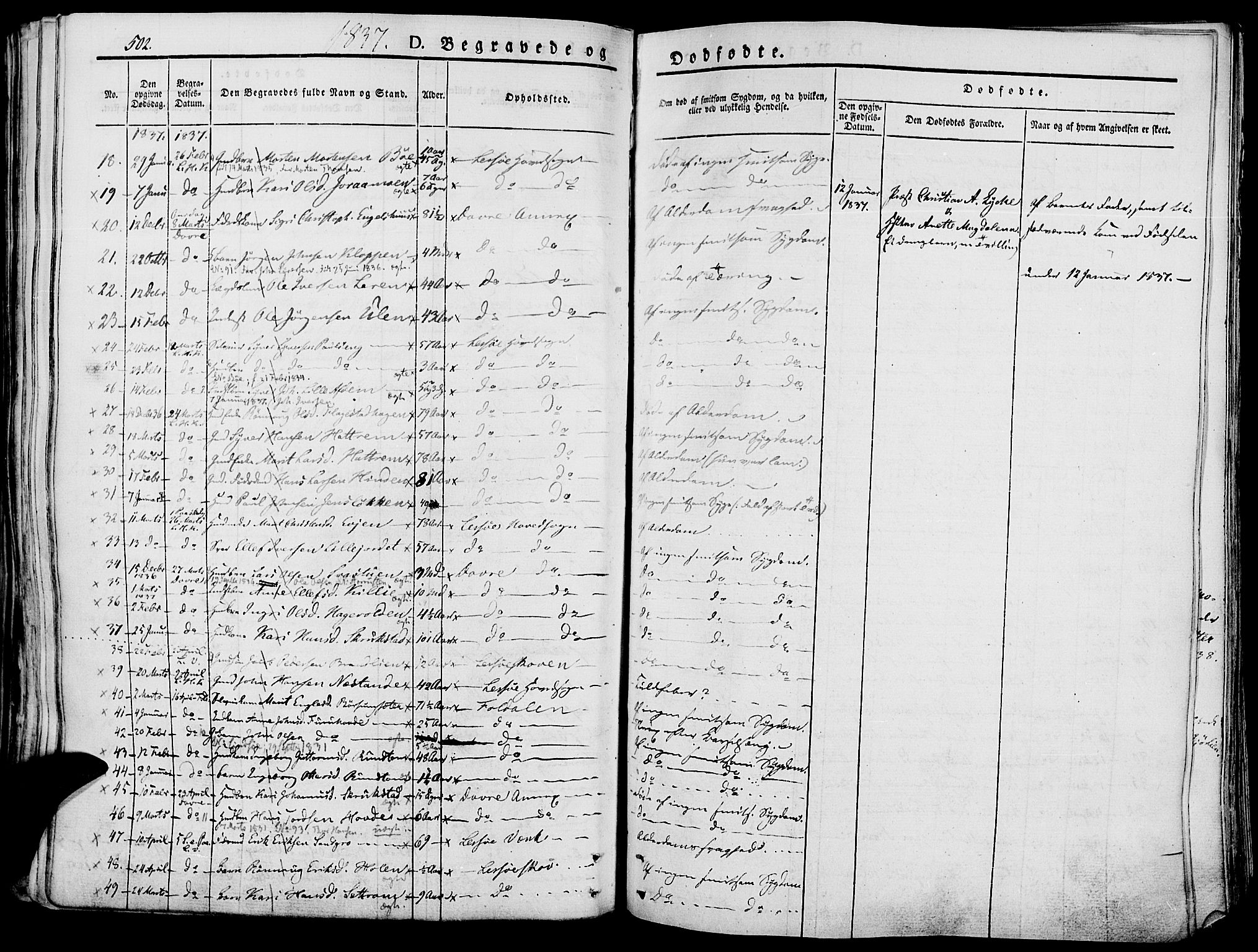 Lesja prestekontor, AV/SAH-PREST-068/H/Ha/Haa/L0005: Parish register (official) no. 5, 1830-1842, p. 502