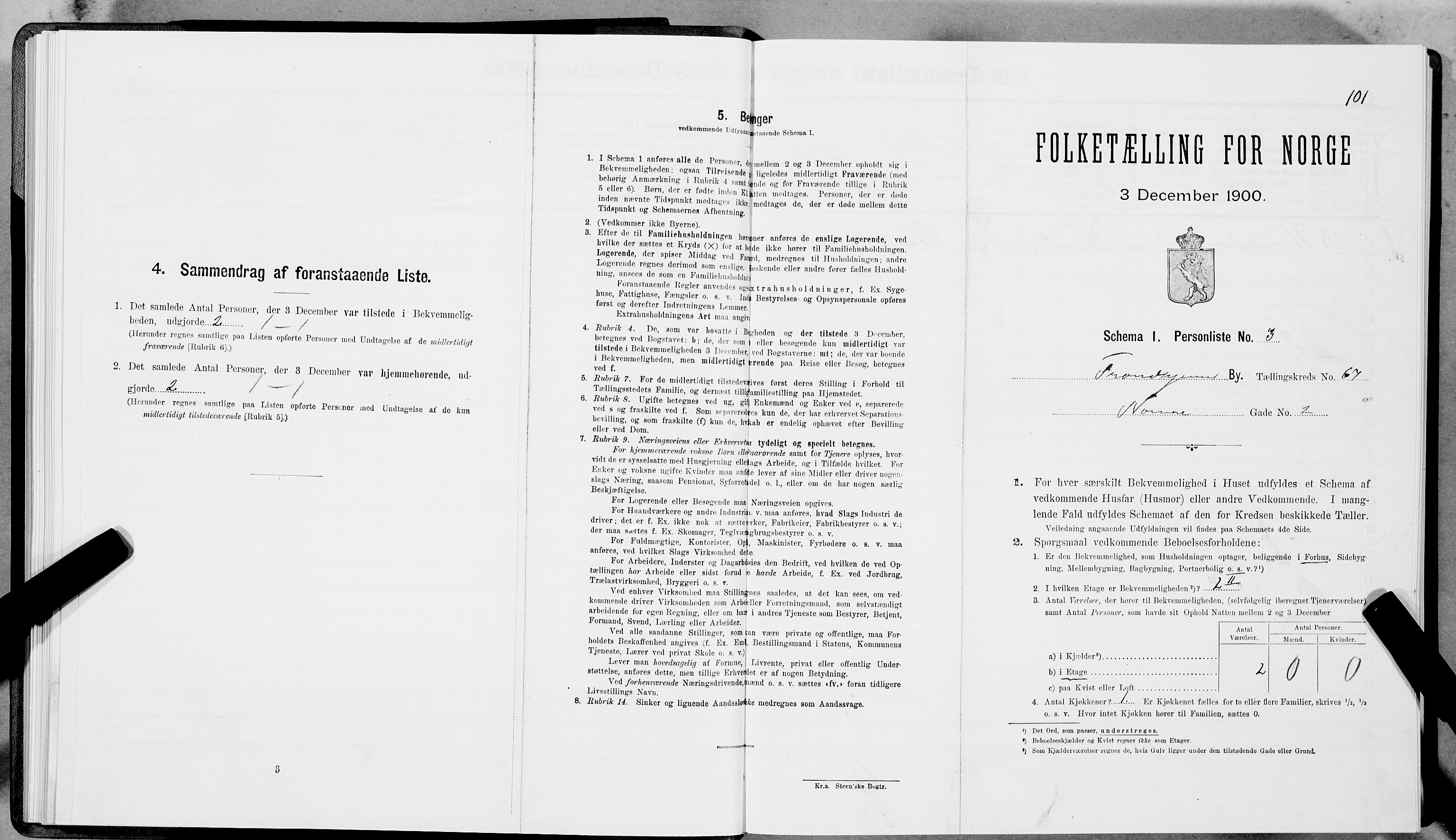 SAT, 1900 census for Trondheim, 1900, p. 11881