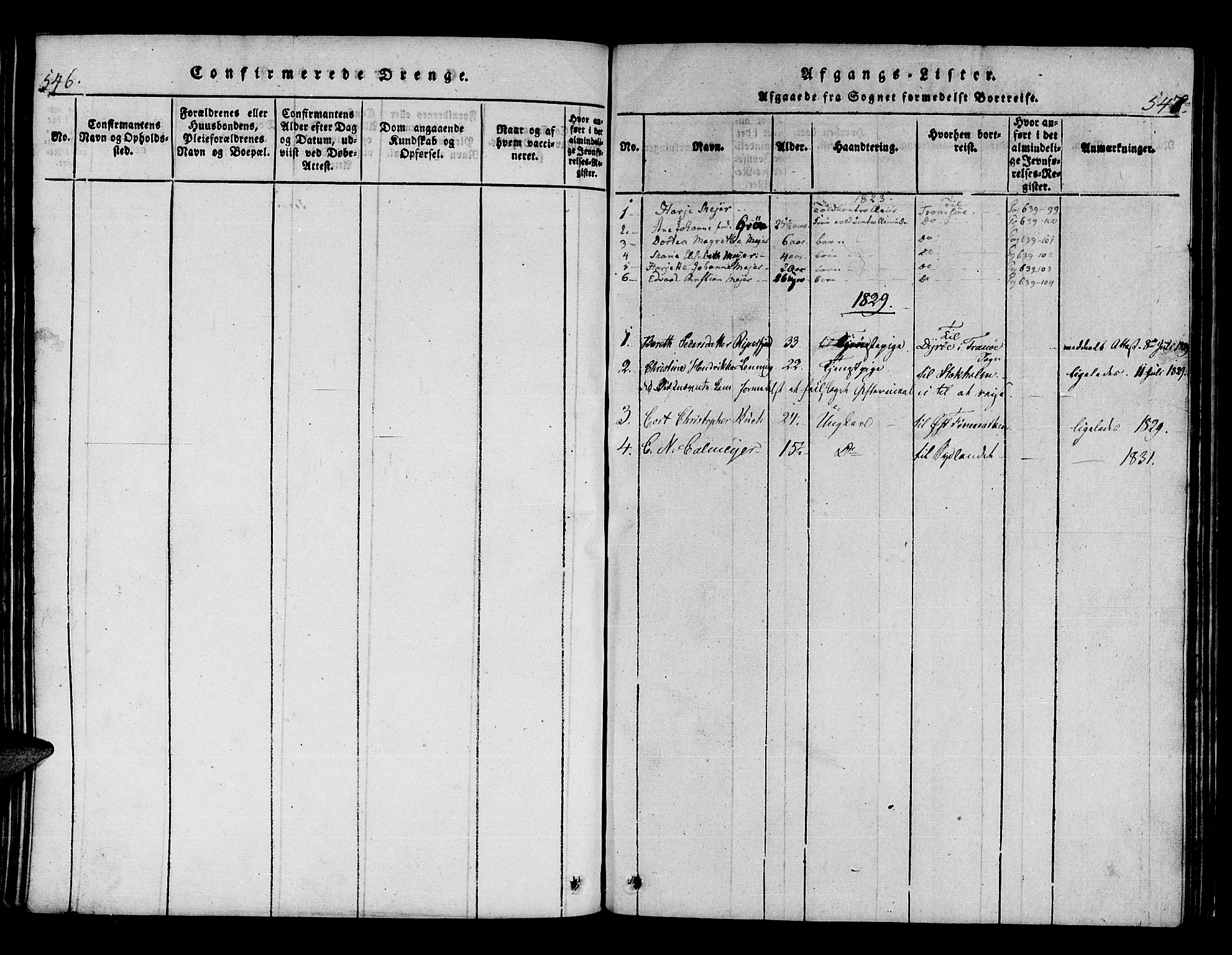 Hammerfest sokneprestkontor, AV/SATØ-S-1347/H/Ha/L0003.kirke: Parish register (official) no. 3, 1821-1842, p. 547