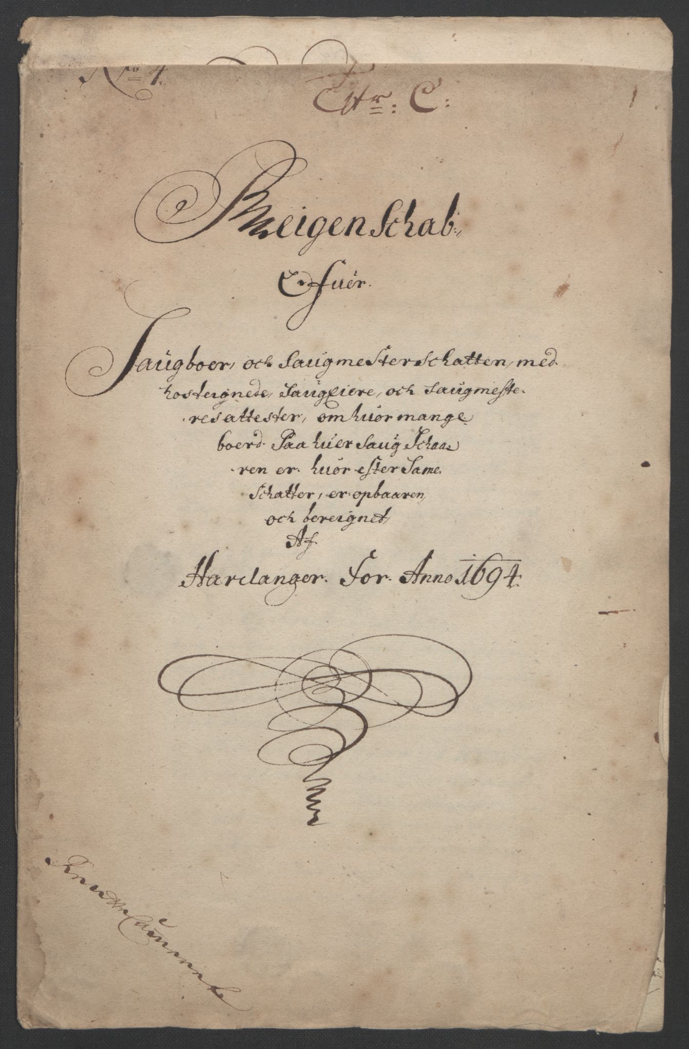 Rentekammeret inntil 1814, Reviderte regnskaper, Fogderegnskap, AV/RA-EA-4092/R48/L2975: Fogderegnskap Sunnhordland og Hardanger, 1694, p. 298