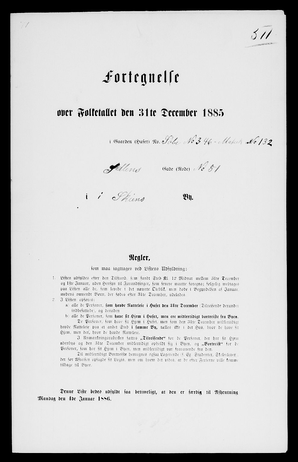 SAKO, 1885 census for 0806 Skien, 1885, p. 1027