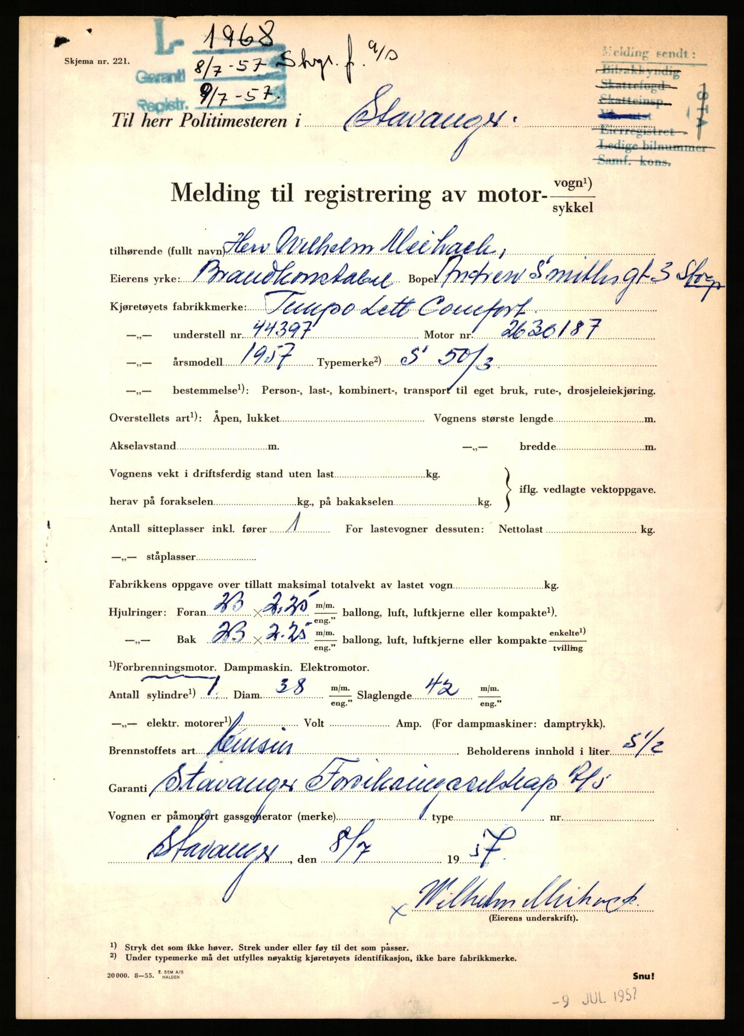 Stavanger trafikkstasjon, AV/SAST-A-101942/0/F/L0006: L-1700 - L-2149, 1930-1971, p. 1085