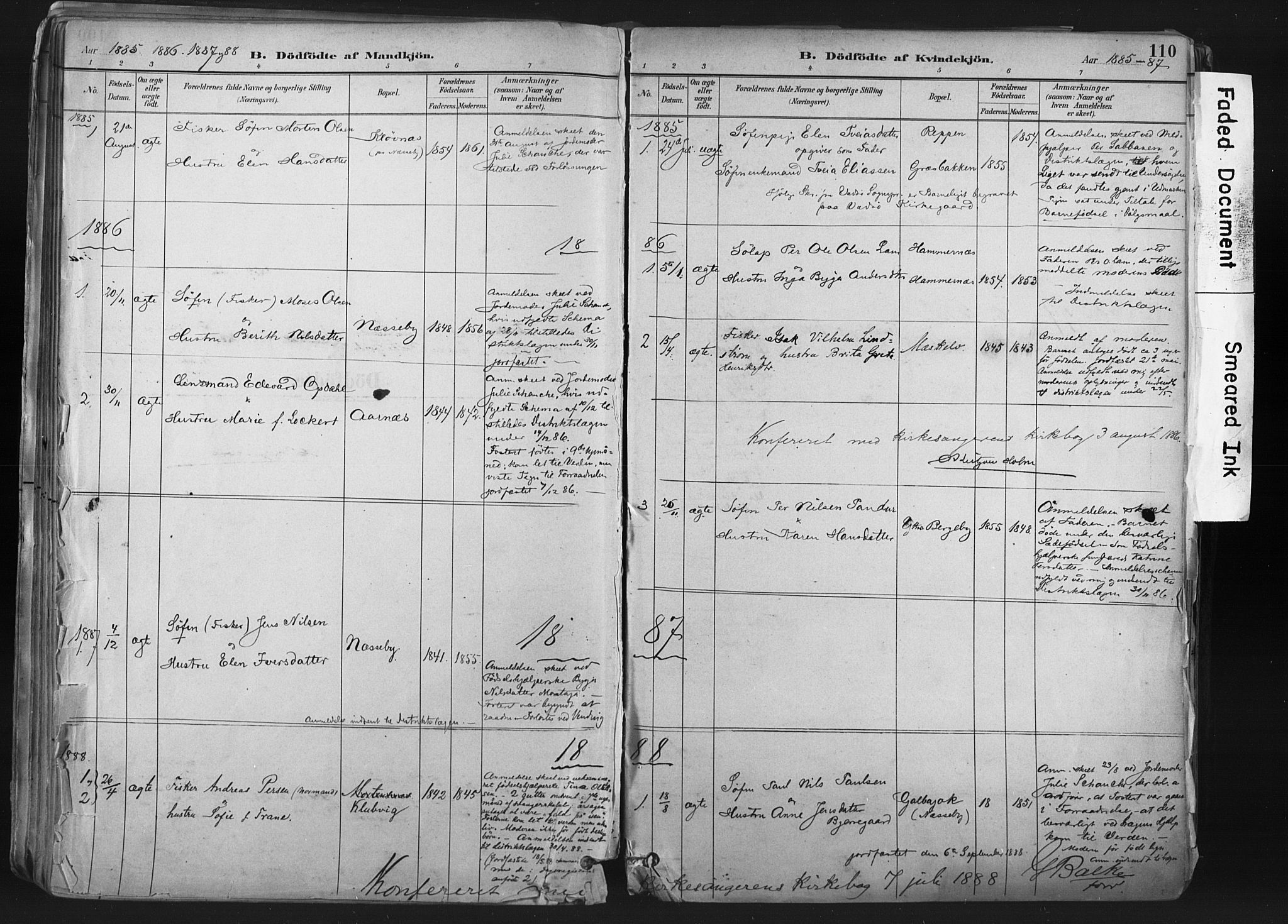 Nesseby sokneprestkontor, AV/SATØ-S-1330/H/Ha/L0006kirke: Parish register (official) no. 6, 1885-1985, p. 110