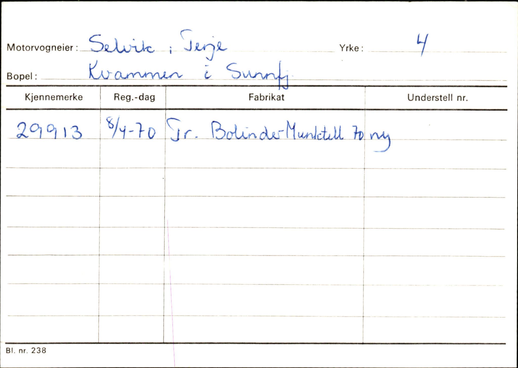 Statens vegvesen, Sogn og Fjordane vegkontor, AV/SAB-A-5301/4/F/L0132: Eigarregister Askvoll A-Å. Balestrand A-Å, 1945-1975, p. 1083