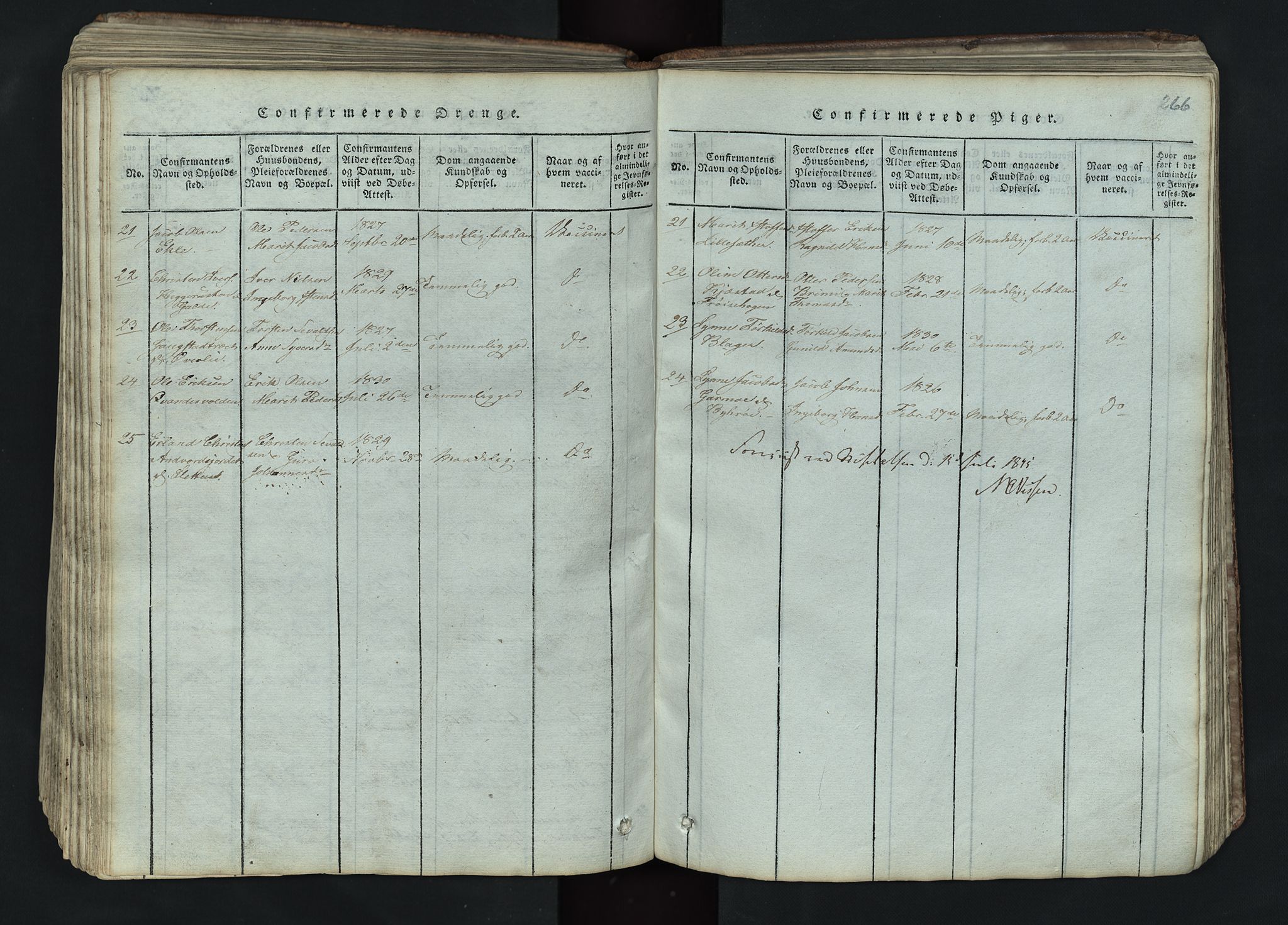 Lom prestekontor, SAH/PREST-070/L/L0002: Parish register (copy) no. 2, 1815-1844, p. 266