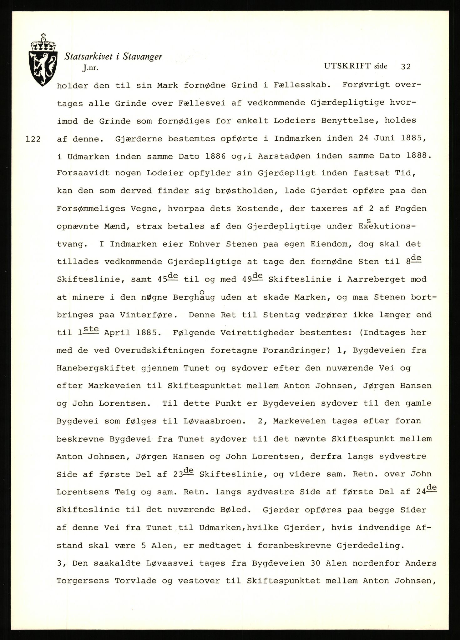 Statsarkivet i Stavanger, AV/SAST-A-101971/03/Y/Yj/L0101: Avskrifter sortert etter gårdsnavn: Årstad - Åse øvre, 1750-1930, p. 356