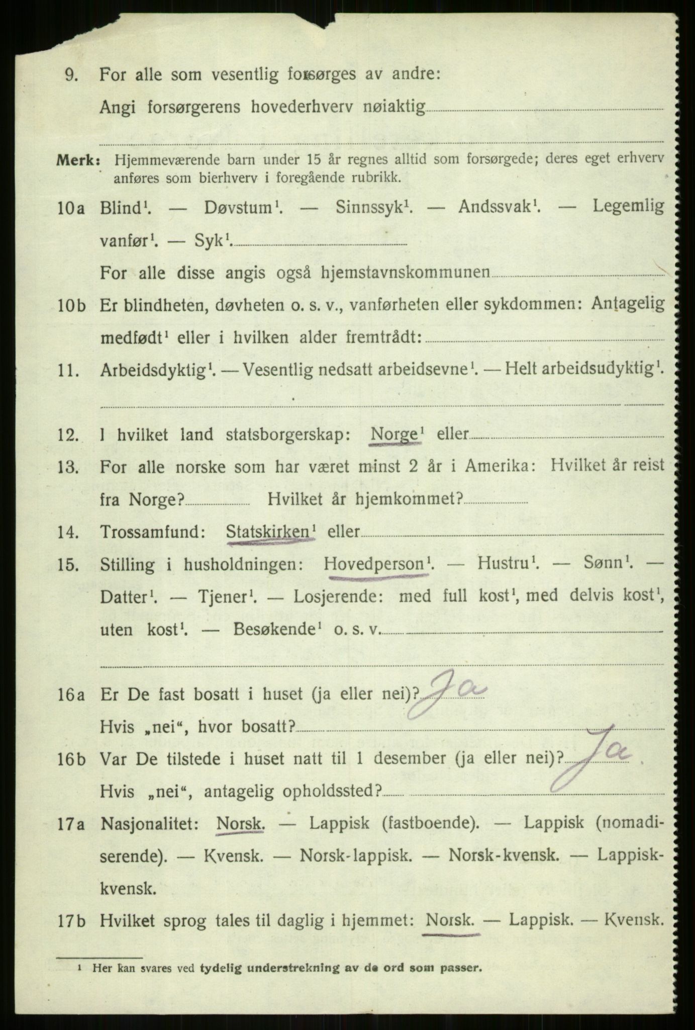 SATØ, 1920 census for Dyrøy, 1920, p. 2186