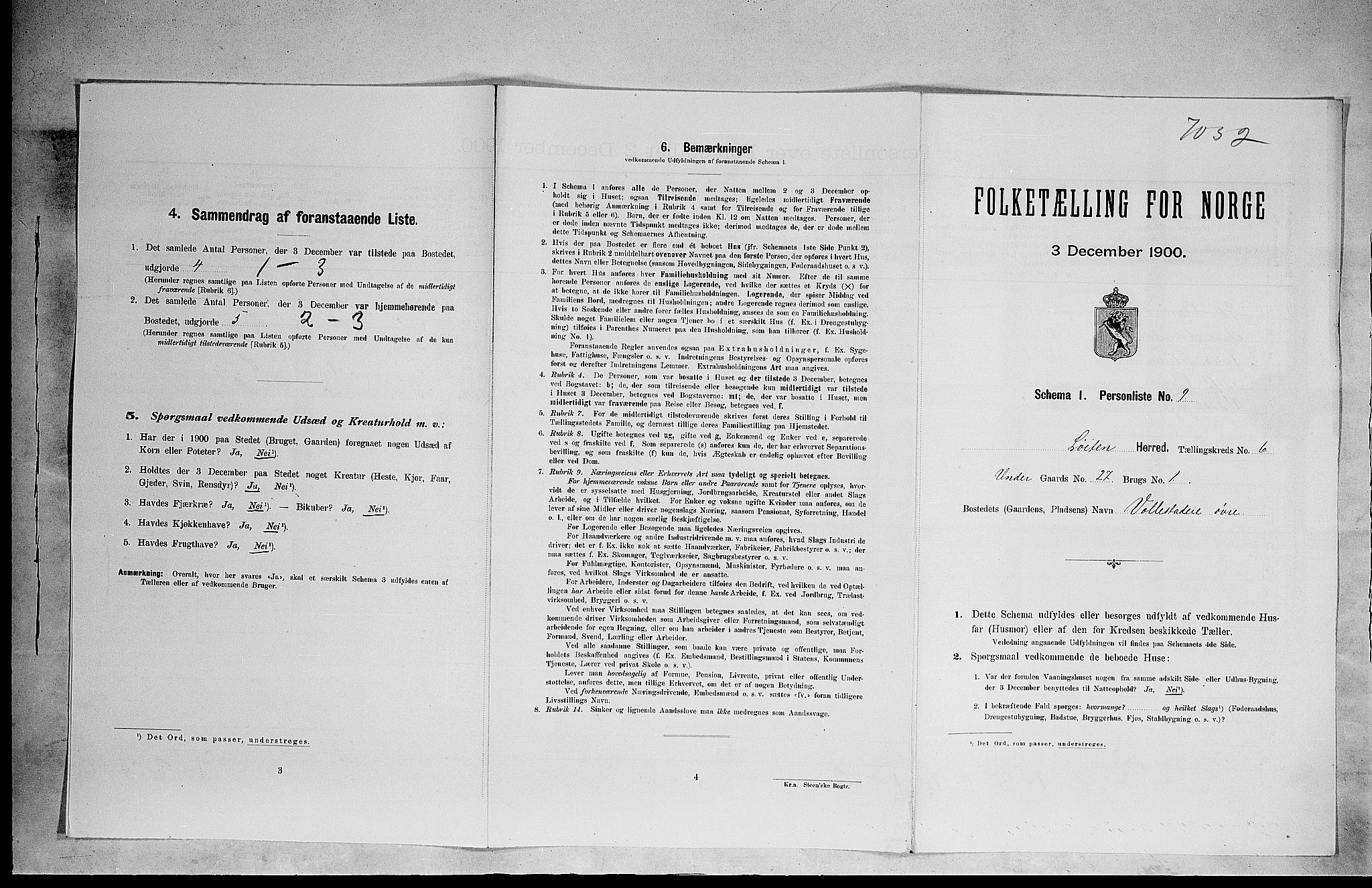 SAH, 1900 census for Løten, 1900, p. 1491