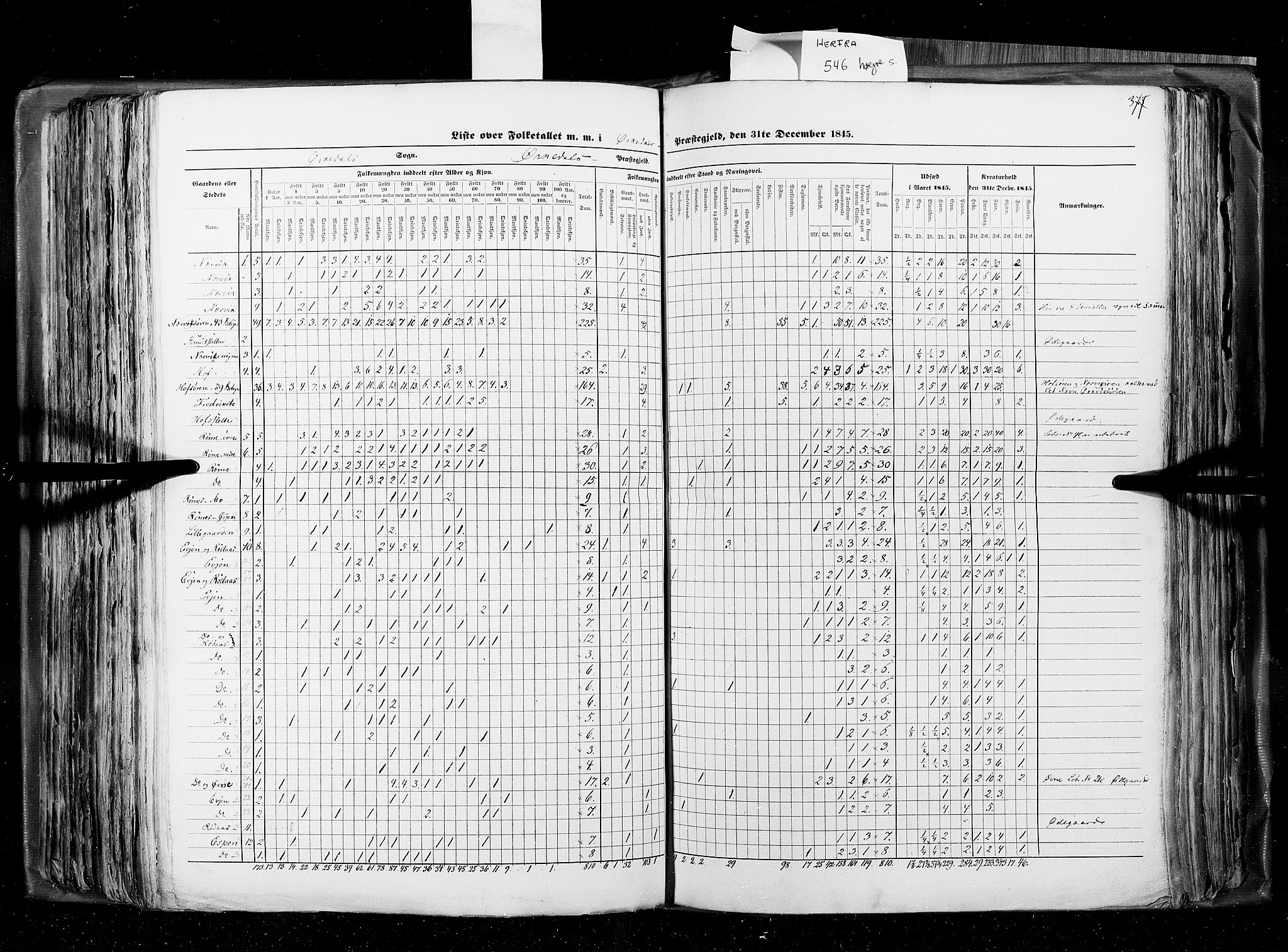 RA, Census 1845, vol. 8: Romsdal amt og Søndre Trondhjems amt, 1845, p. 377