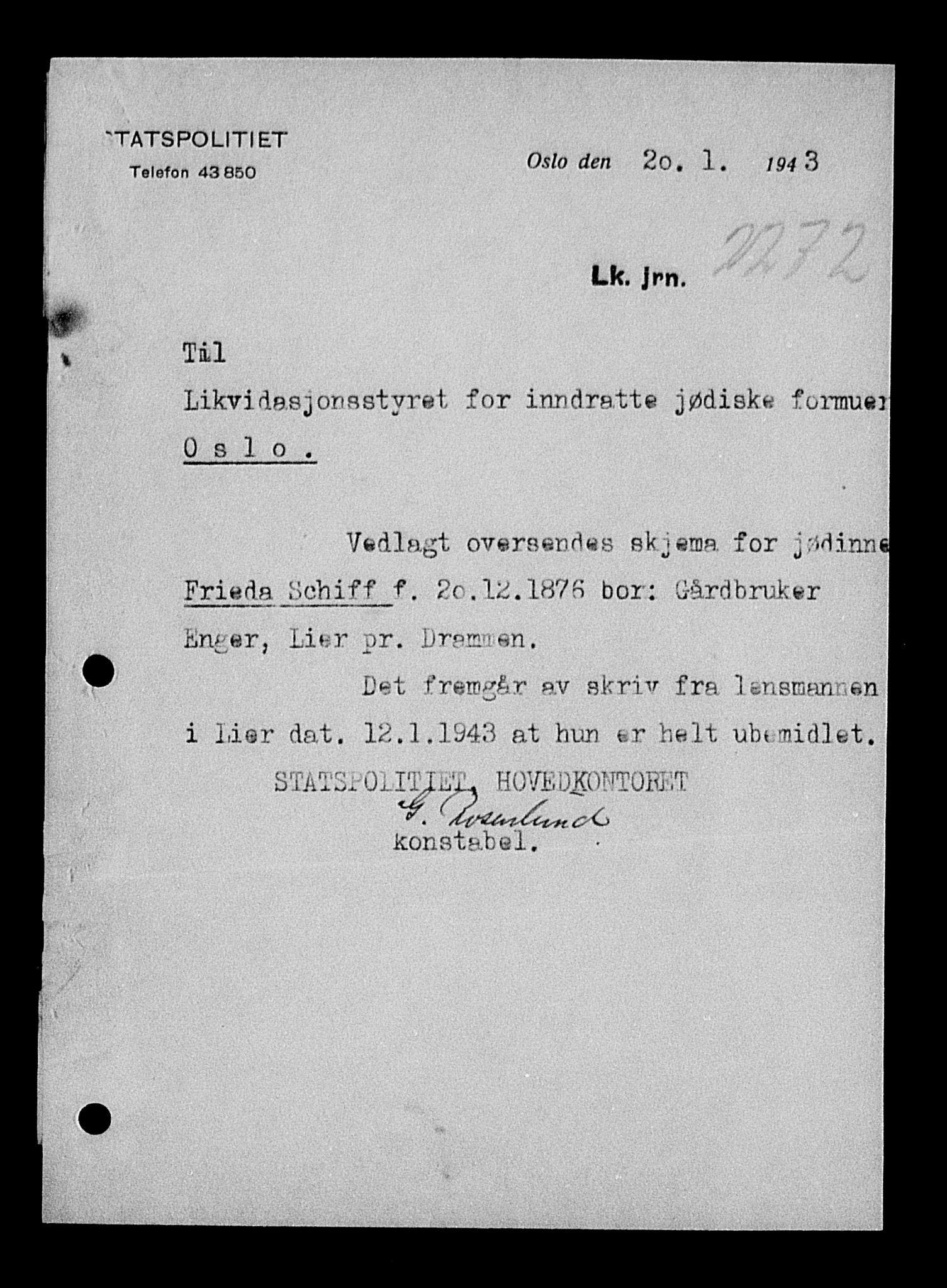 Justisdepartementet, Tilbakeføringskontoret for inndratte formuer, RA/S-1564/H/Hc/Hcd/L1006: --, 1945-1947, p. 8