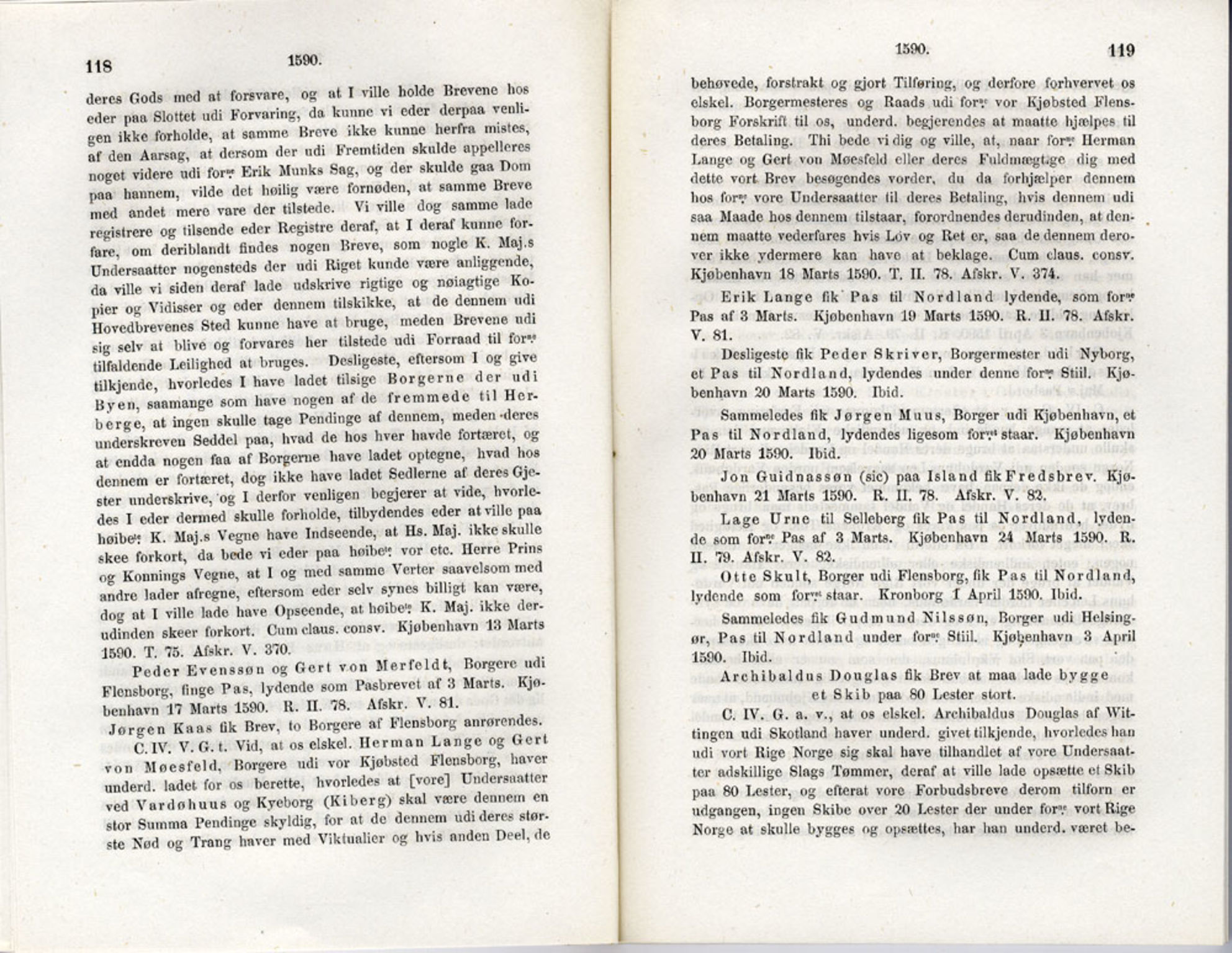 Publikasjoner utgitt av Det Norske Historiske Kildeskriftfond, PUBL/-/-/-: Norske Rigs-Registranter, bind 3, 1588-1602, p. 118-119