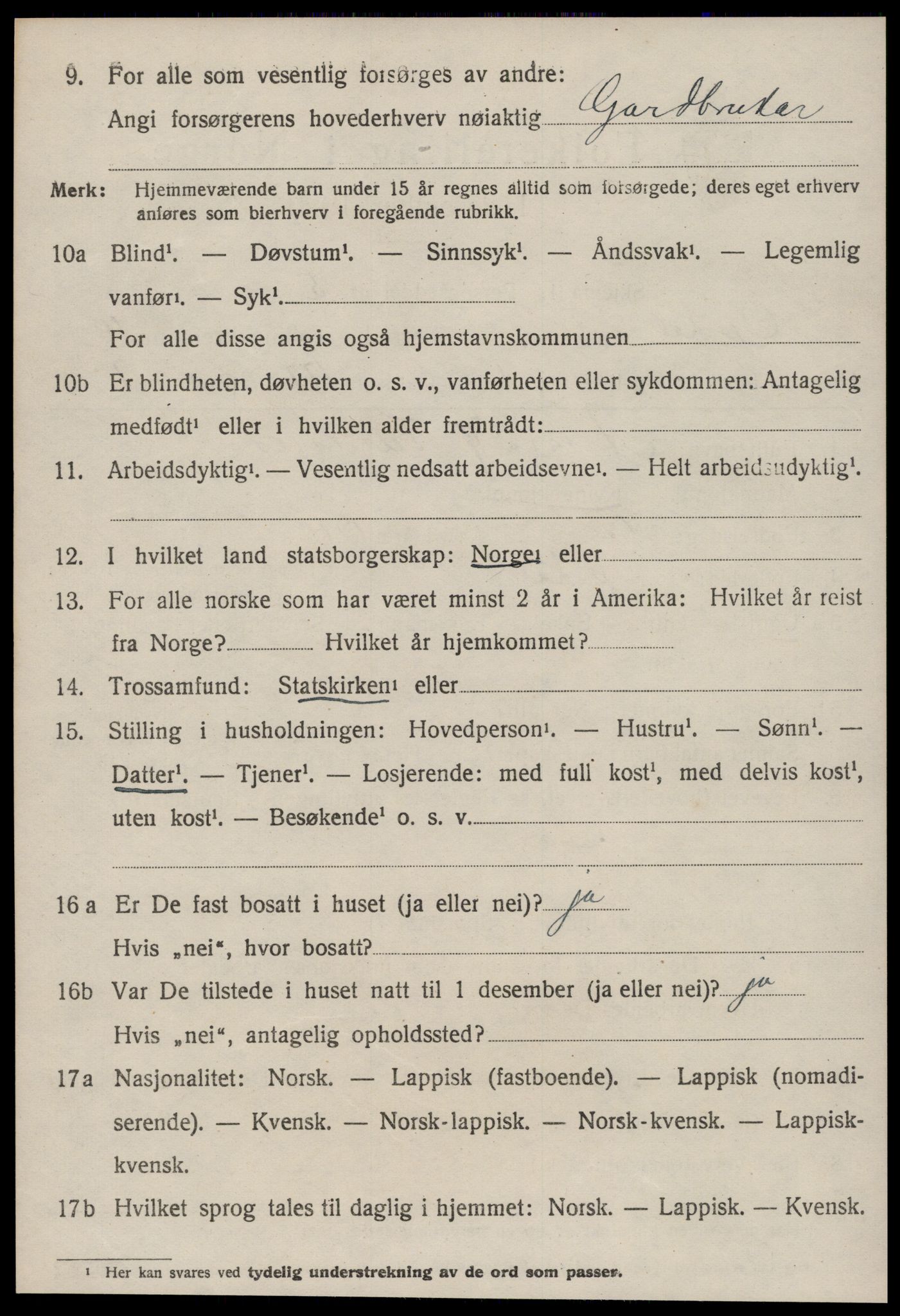 SAT, 1920 census for Oppdal, 1920, p. 8158