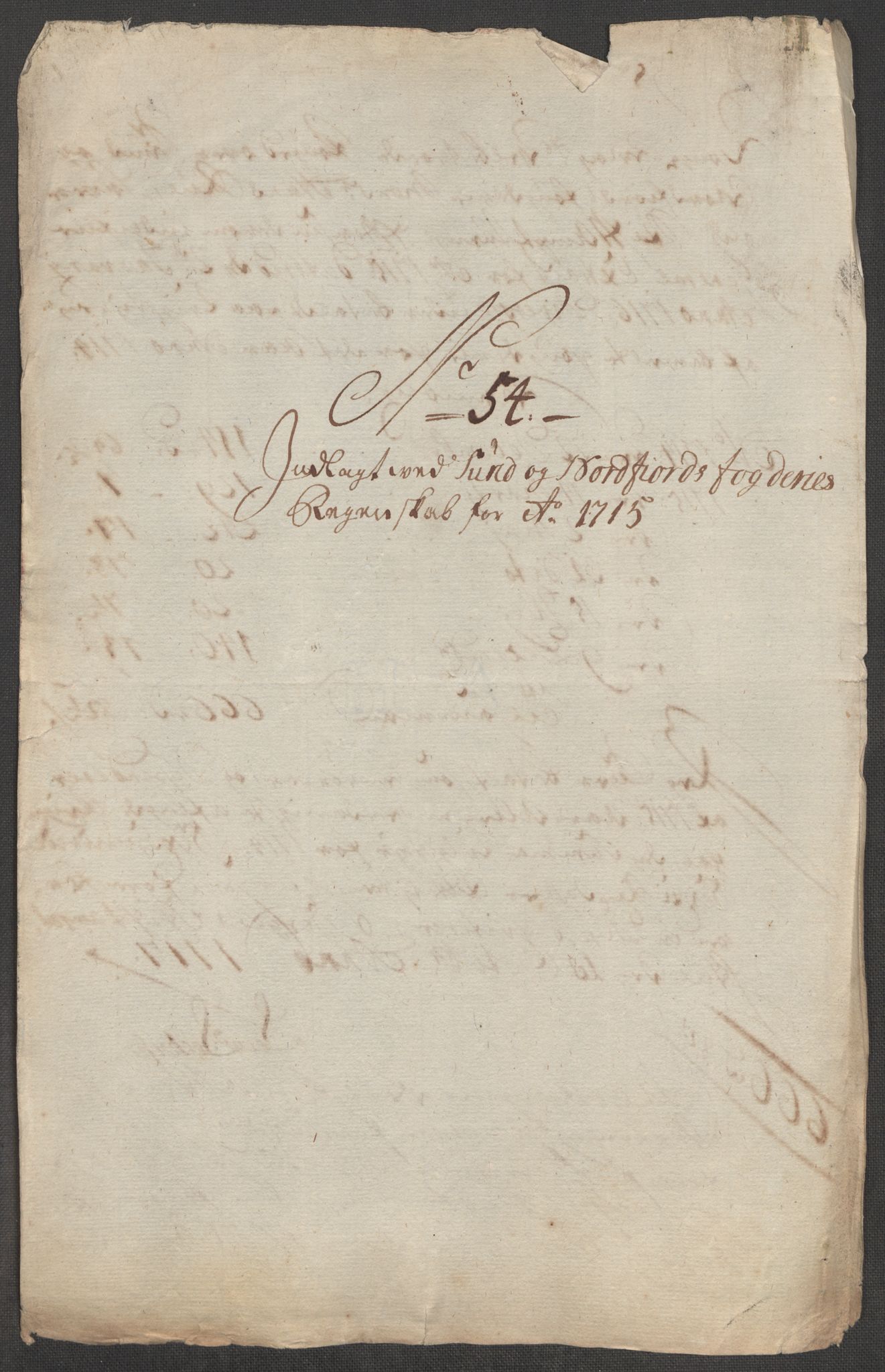 Rentekammeret inntil 1814, Reviderte regnskaper, Fogderegnskap, AV/RA-EA-4092/R53/L3439: Fogderegnskap Sunn- og Nordfjord, 1715, p. 556