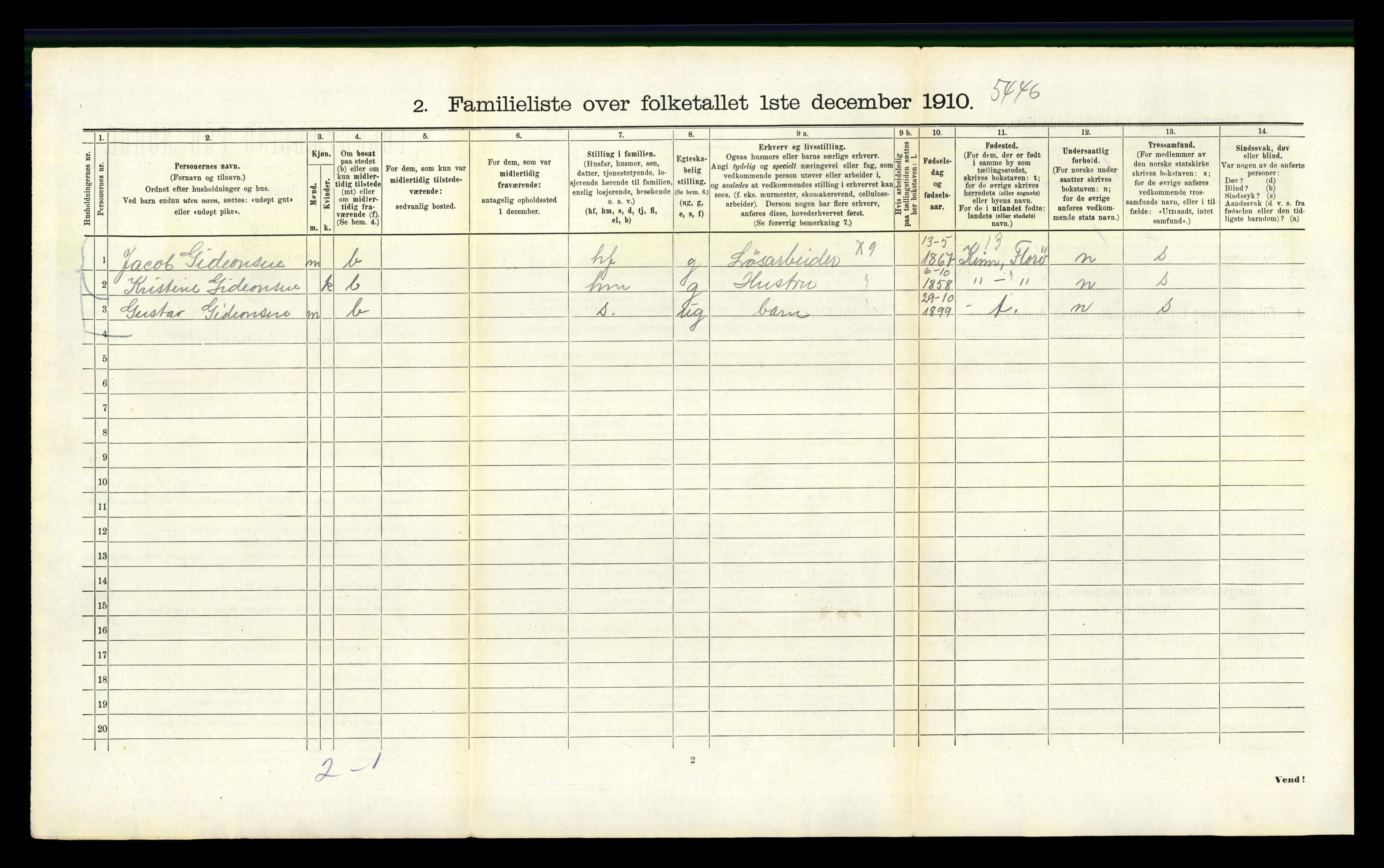 RA, 1910 census for Bergen, 1910, p. 9050