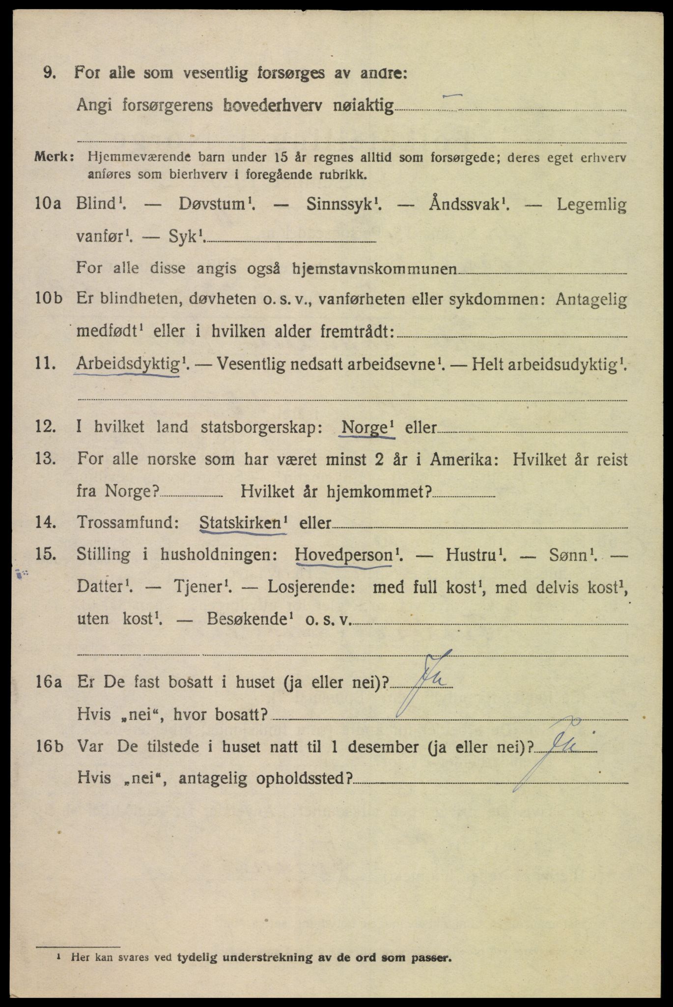 SAK, 1920 census for Søgne, 1920, p. 2814