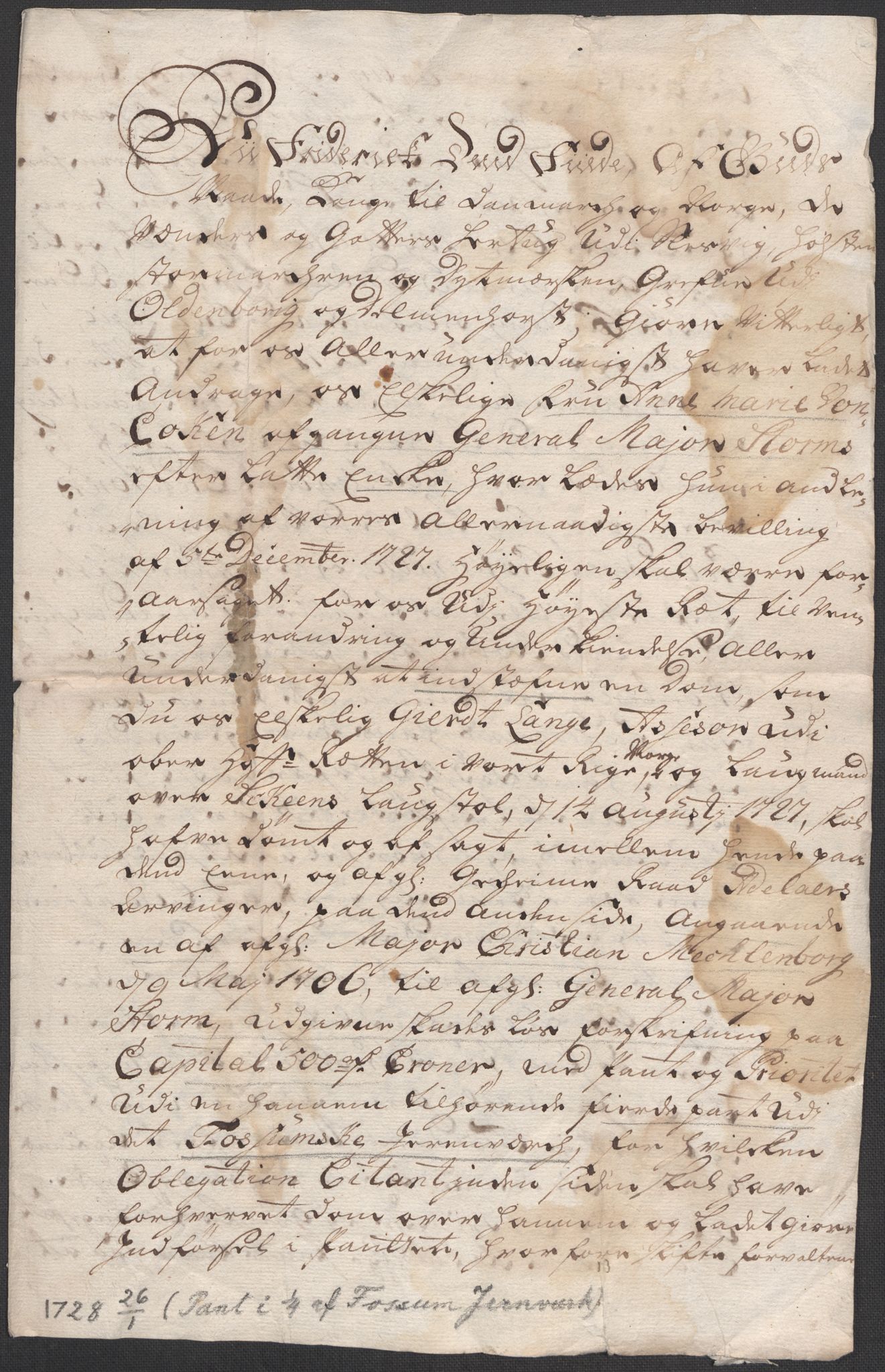 Riksarkivets diplomsamling, AV/RA-EA-5965/F12/L0009: Pk. 8 (III), 1435-1728, p. 256