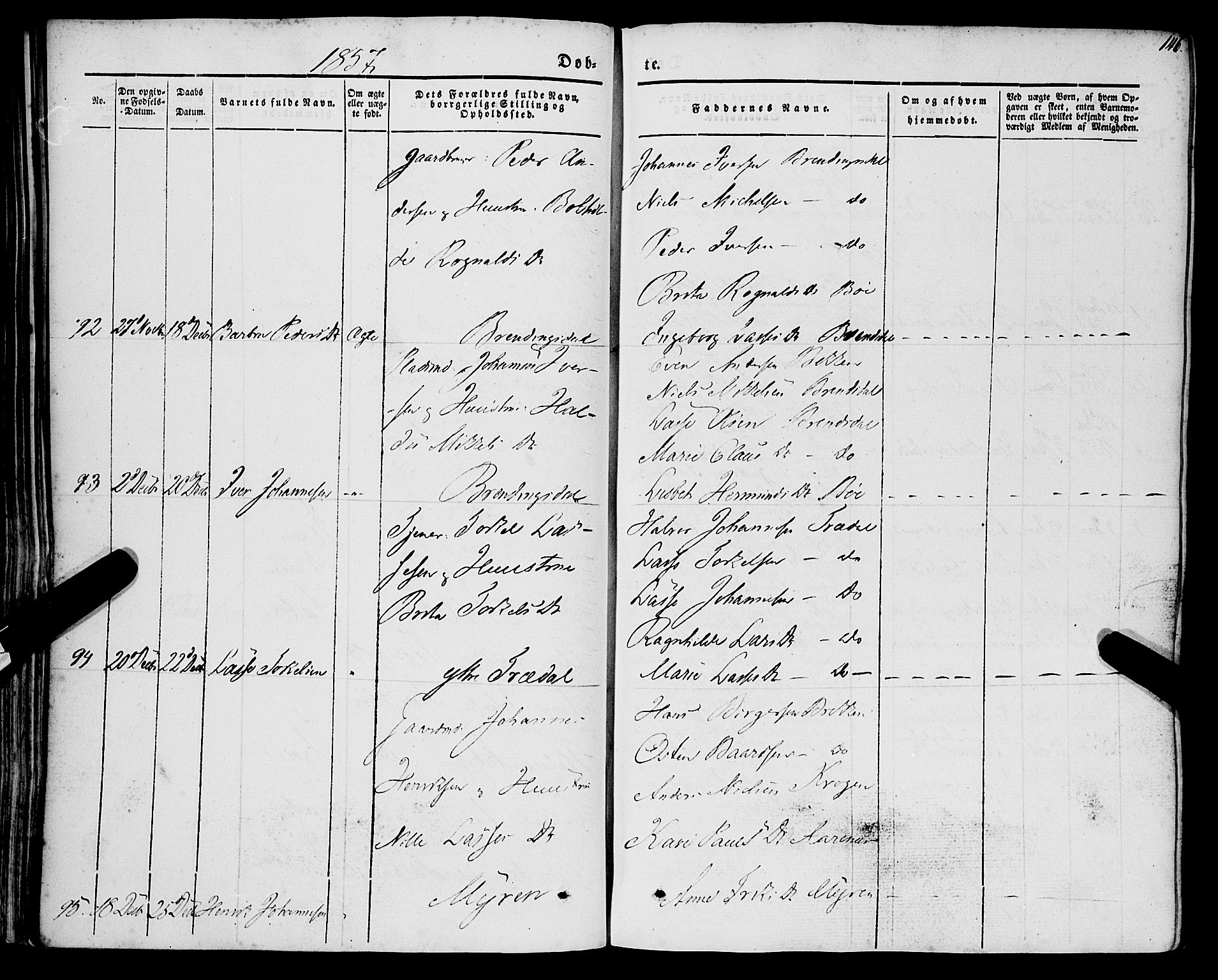 Lavik sokneprestembete, AV/SAB-A-80901: Parish register (official) no. A 3, 1843-1863, p. 146