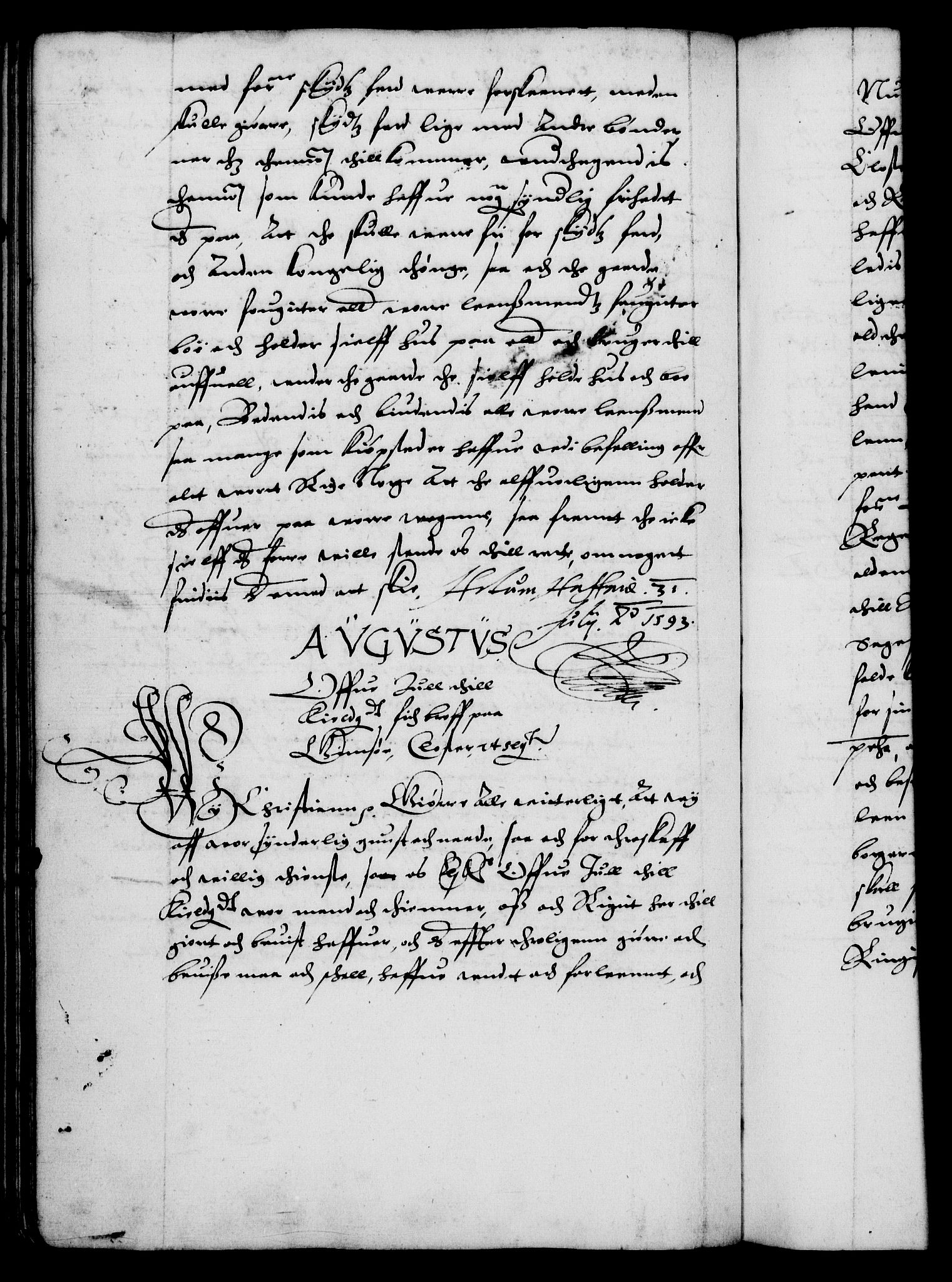 Danske Kanselli 1572-1799, RA/EA-3023/F/Fc/Fca/Fcaa/L0002: Norske registre (mikrofilm), 1588-1596, p. 198b