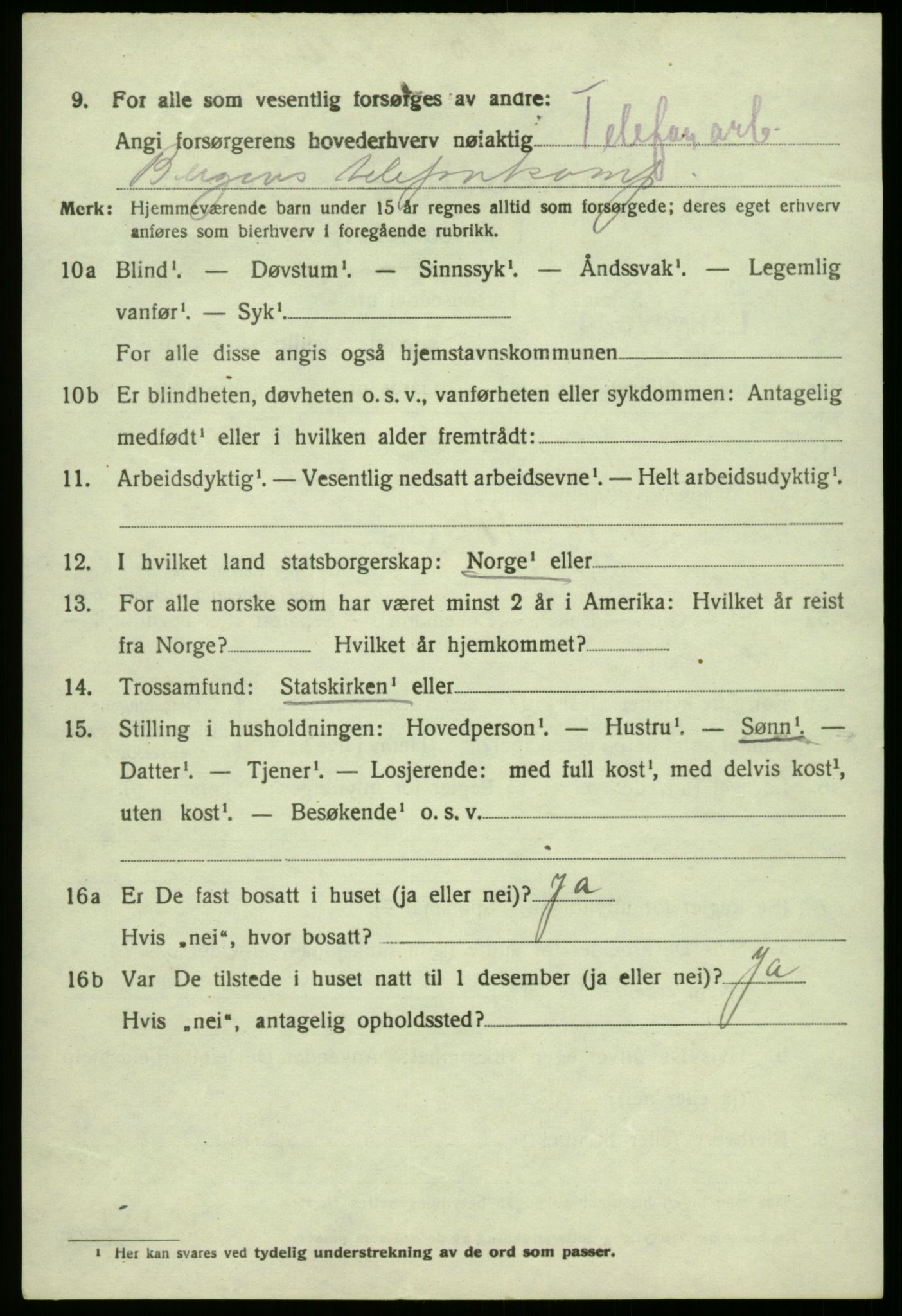 SAB, 1920 census for Laksevåg, 1920, p. 5217