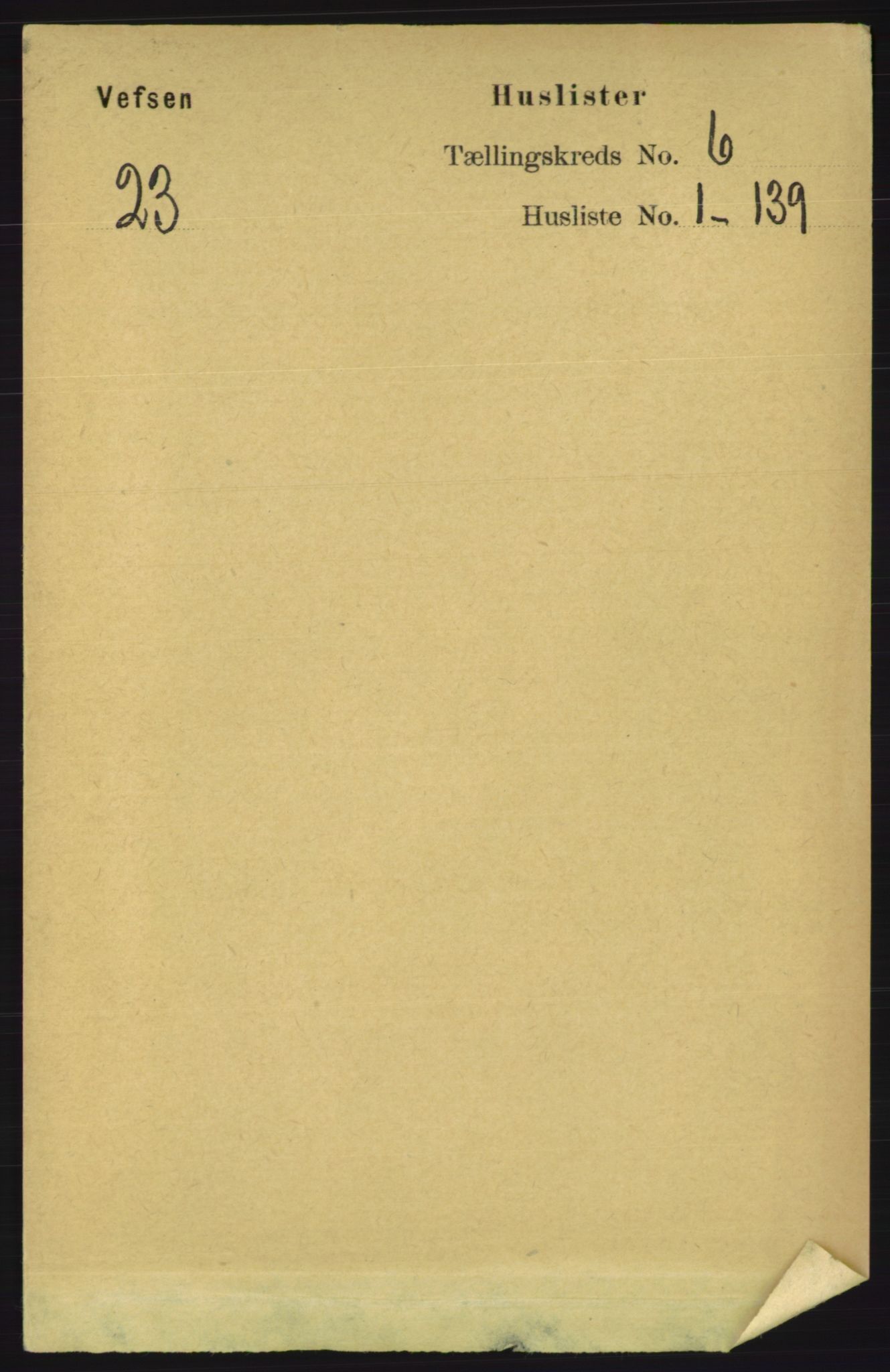 RA, 1891 census for 1824 Vefsn, 1891, p. 2665