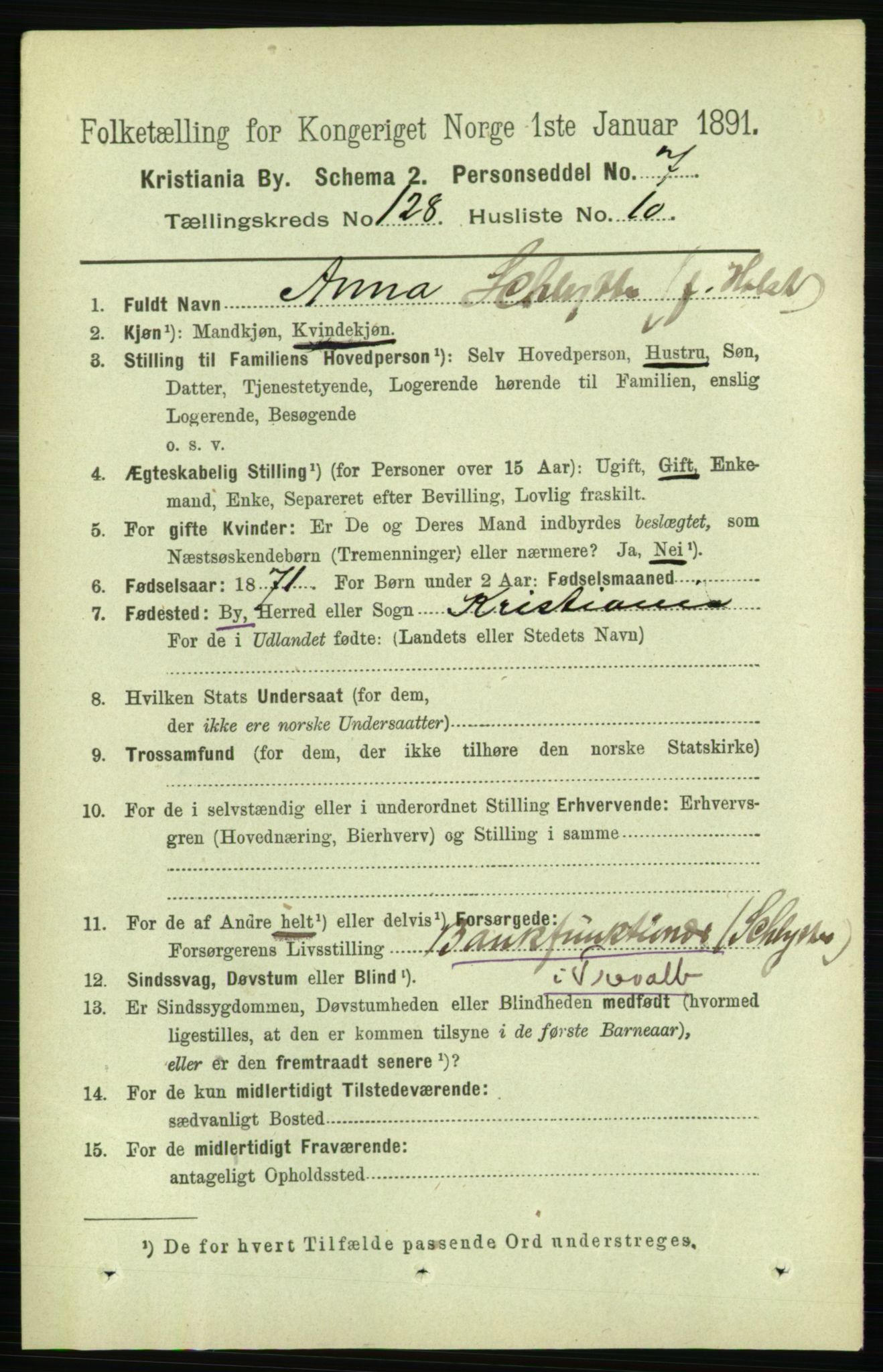 RA, 1891 census for 0301 Kristiania, 1891, p. 68866