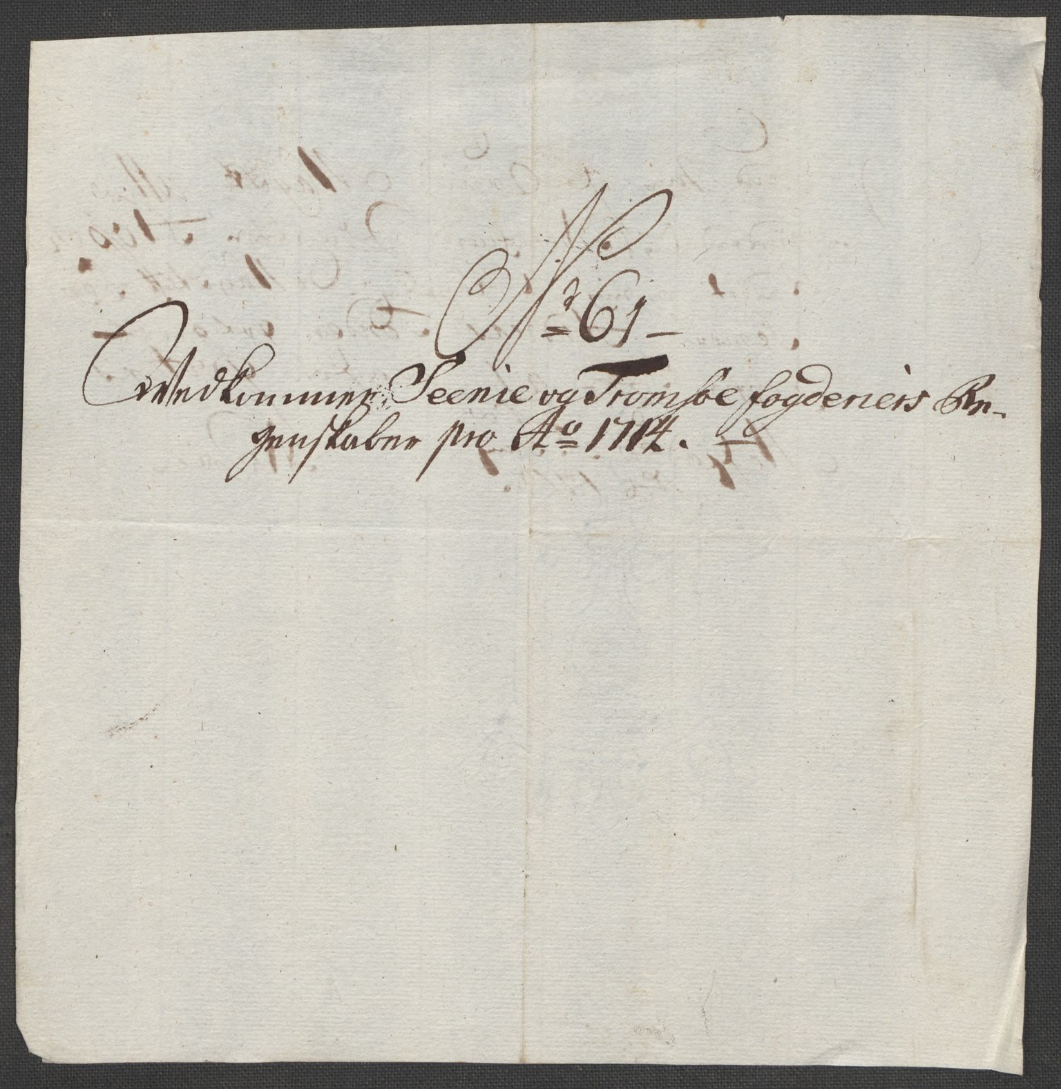 Rentekammeret inntil 1814, Reviderte regnskaper, Fogderegnskap, AV/RA-EA-4092/R68/L4760: Fogderegnskap Senja og Troms, 1714, p. 305