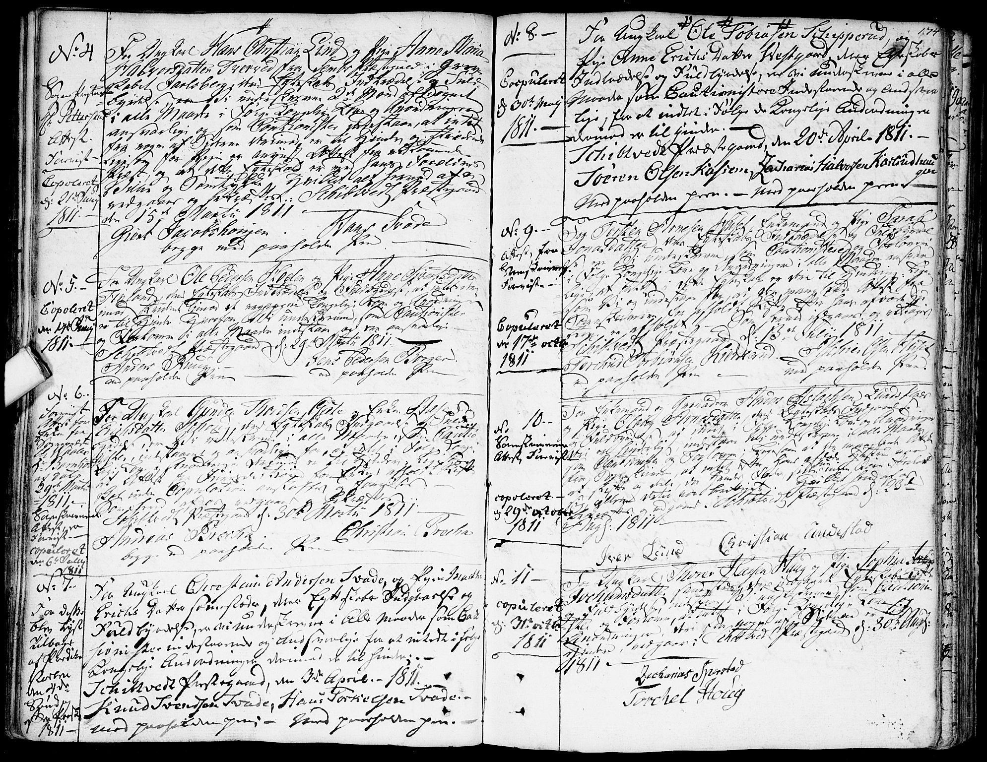 Skiptvet prestekontor Kirkebøker, AV/SAO-A-20009/F/Fa/L0004: Parish register (official) no. 4, 1794-1814, p. 174