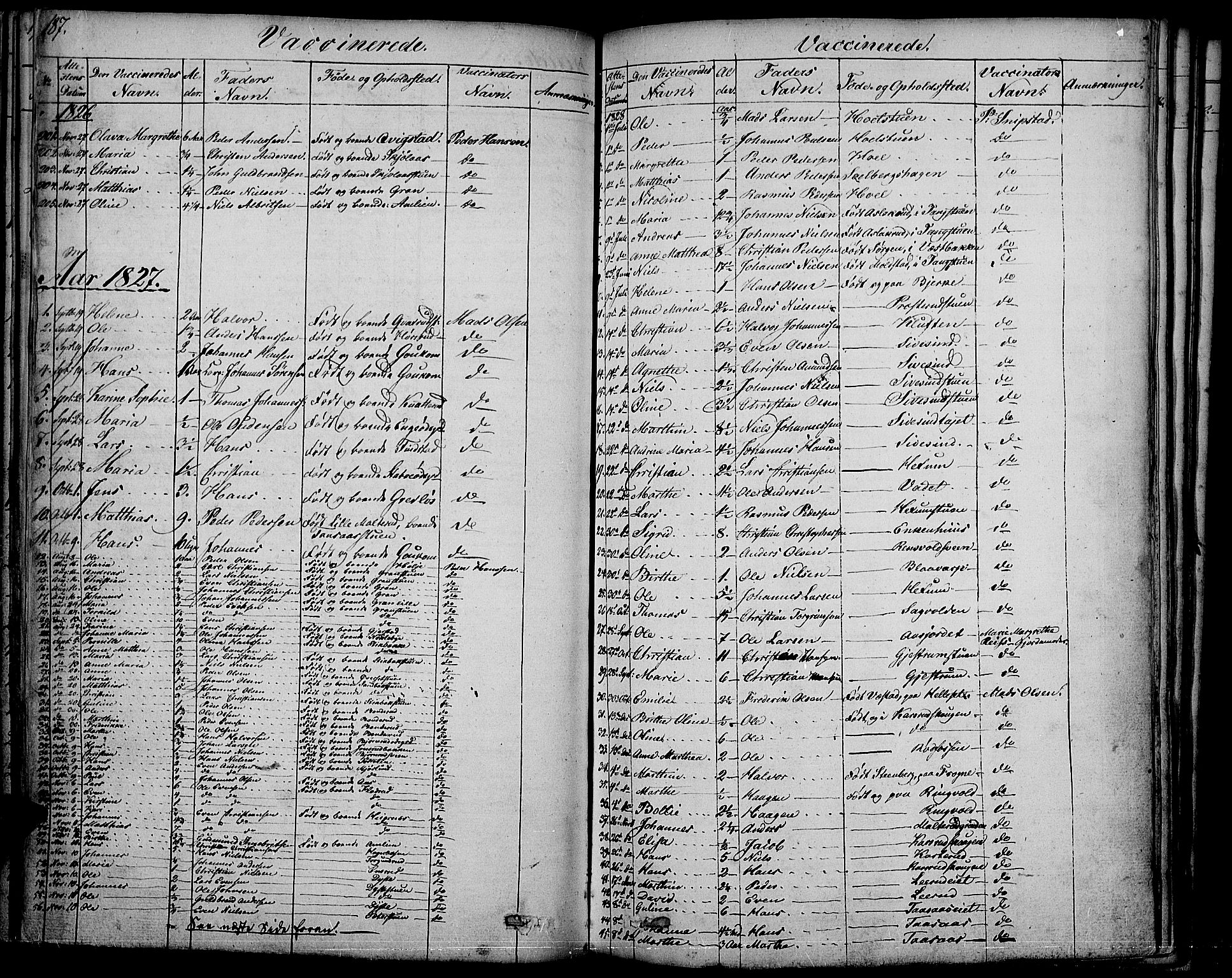 Vestre Toten prestekontor, SAH/PREST-108/H/Ha/Haa/L0002: Parish register (official) no. 2, 1825-1837, p. 187