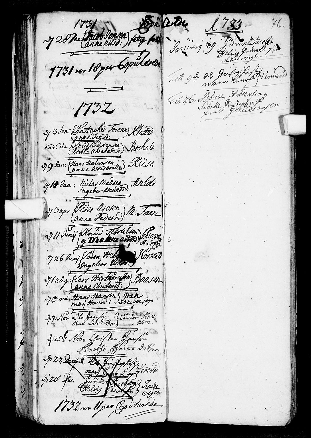 Stokke kirkebøker, AV/SAKO-A-320/F/Fa/L0001: Parish register (official) no. I 1, 1717-1733, p. 76