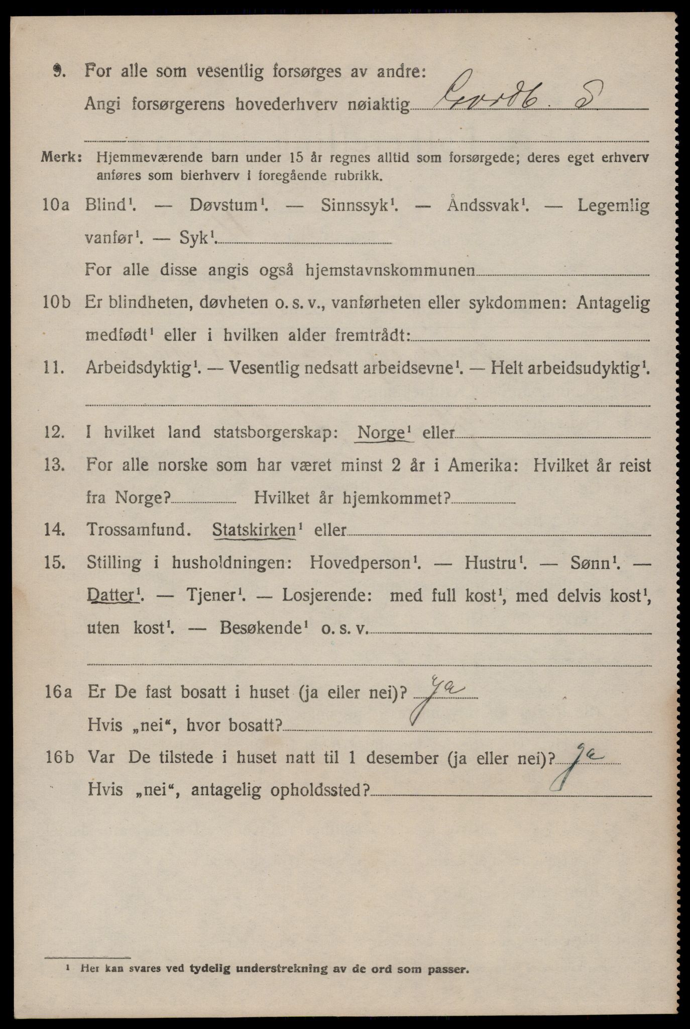 SAKO, 1920 census for Seljord, 1920, p. 5749