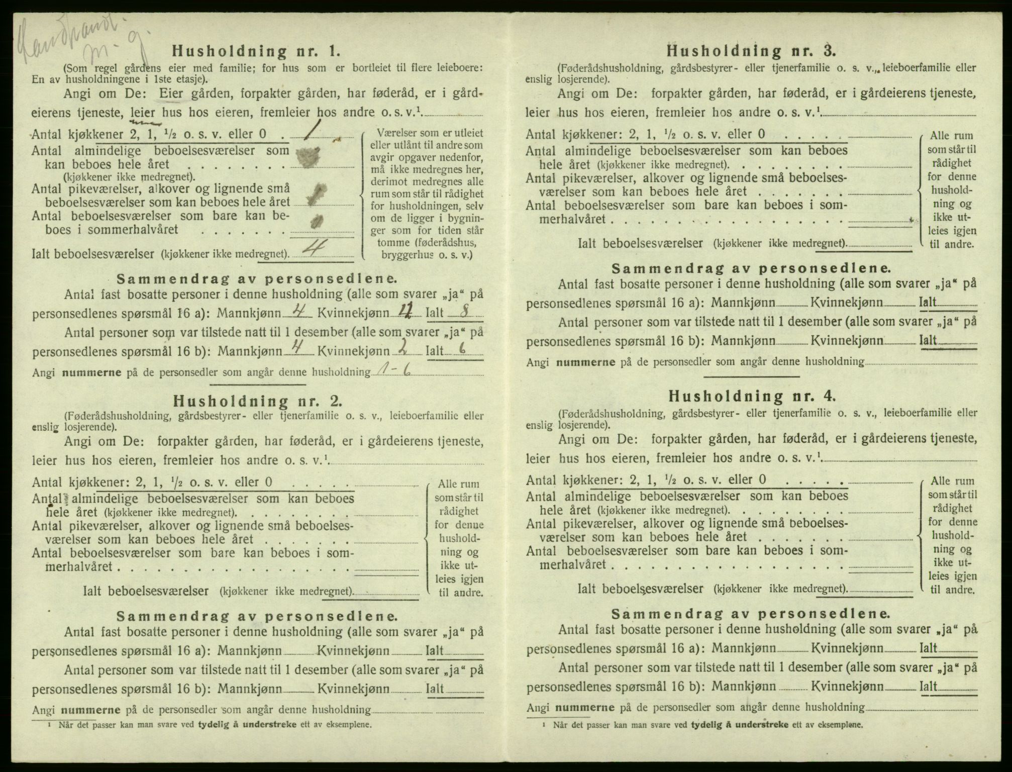 SAB, 1920 census for Austevoll, 1920, p. 476