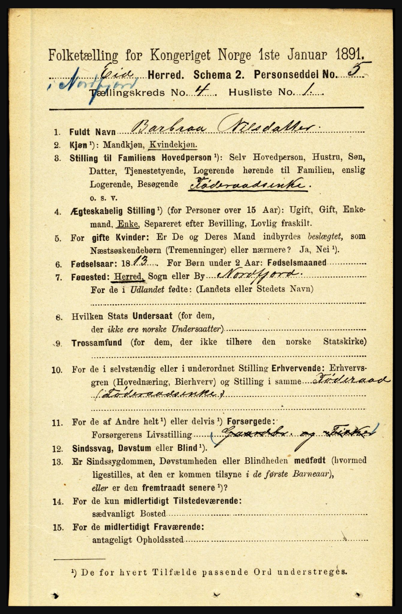 RA, 1891 census for 1443 Eid, 1891, p. 879