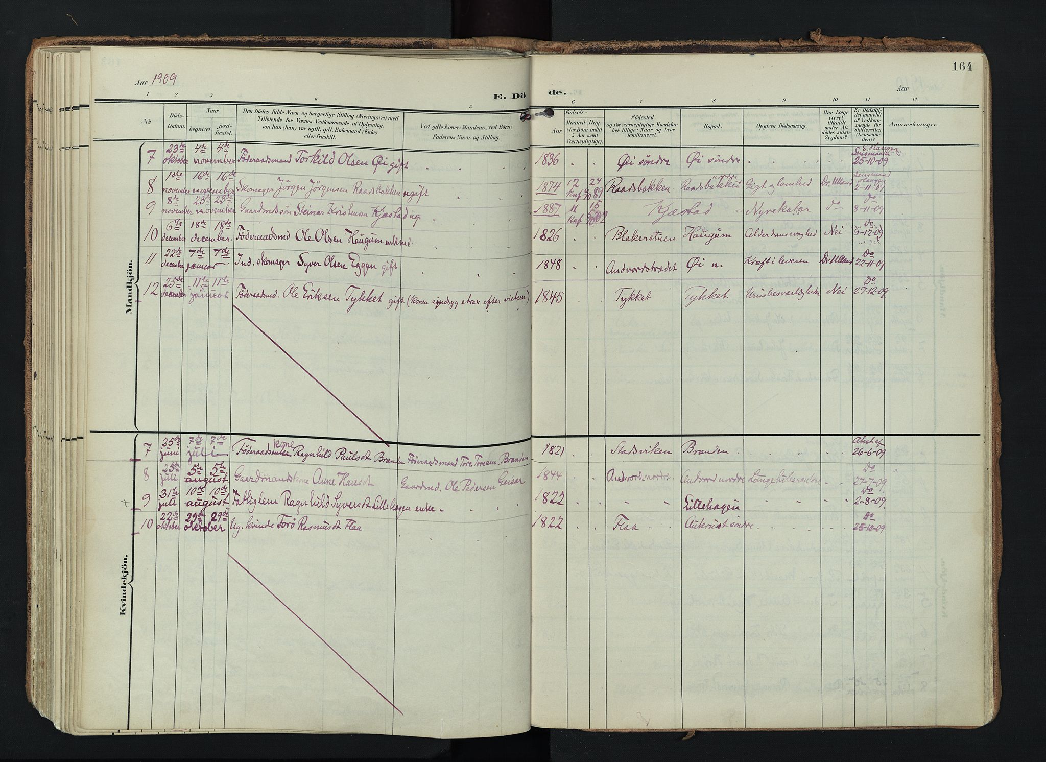 Lom prestekontor, AV/SAH-PREST-070/K/L0010: Parish register (official) no. 10, 1899-1926, p. 164