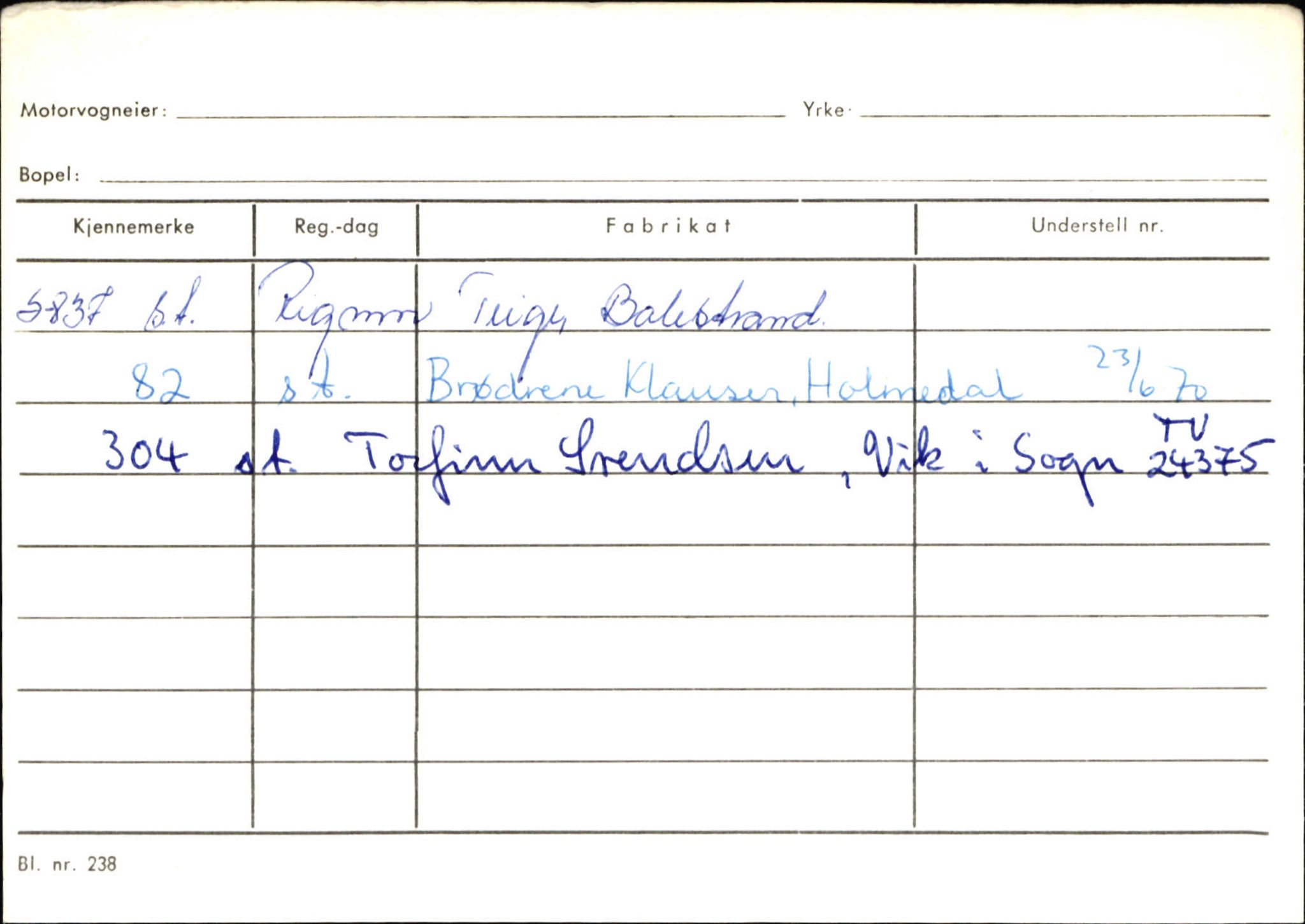 Statens vegvesen, Sogn og Fjordane vegkontor, AV/SAB-A-5301/4/F/L0132: Eigarregister Askvoll A-Å. Balestrand A-Å, 1945-1975, p. 1960