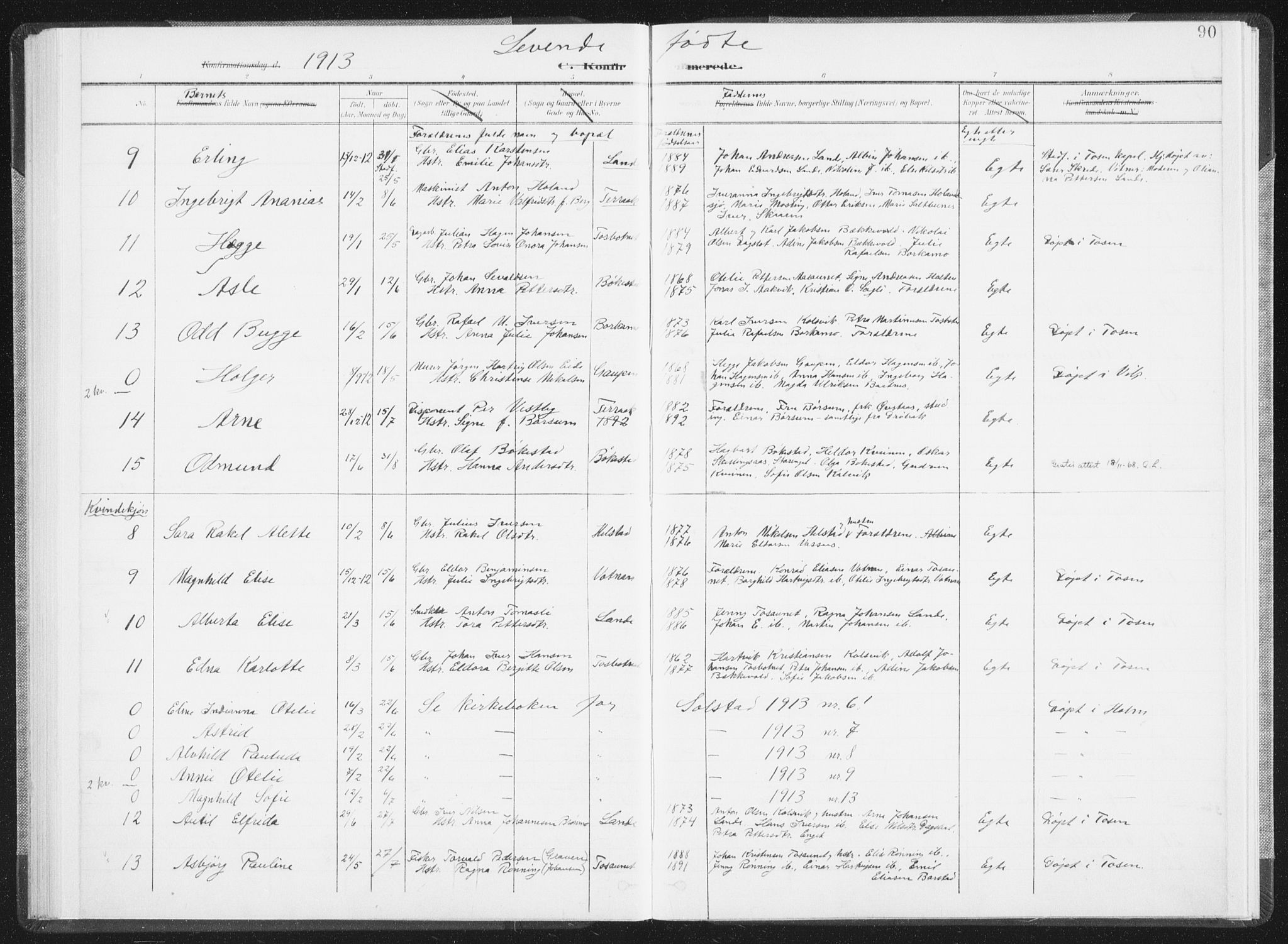 Ministerialprotokoller, klokkerbøker og fødselsregistre - Nordland, AV/SAT-A-1459/810/L0153: Parish register (official) no. 810A12, 1899-1914, p. 90