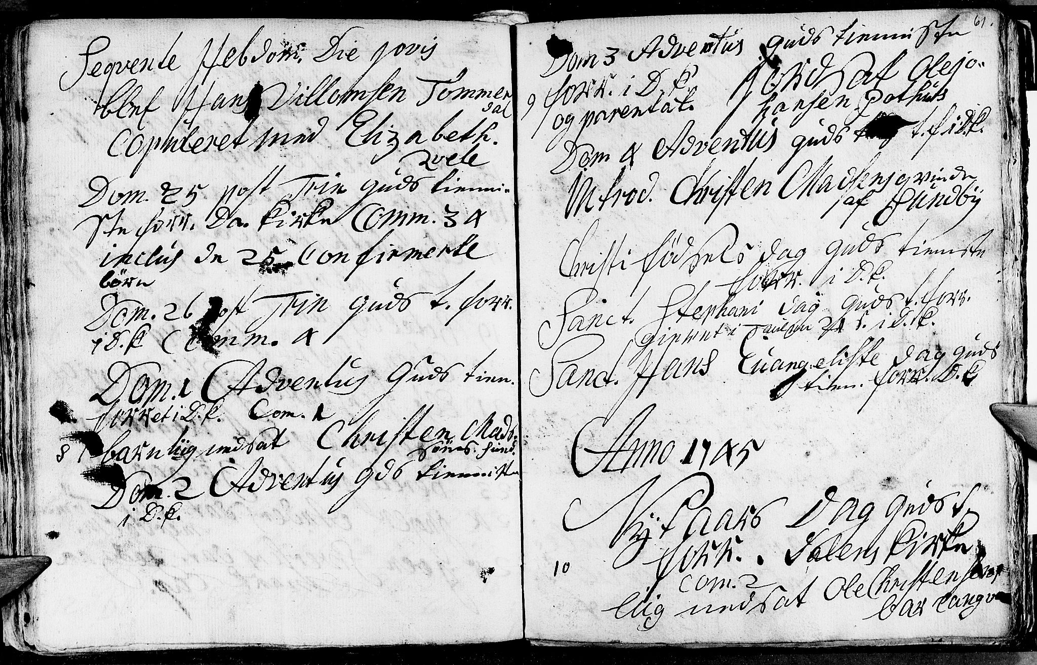Ministerialprotokoller, klokkerbøker og fødselsregistre - Nordland, SAT/A-1459/847/L0662: Parish register (official) no. 847A02, 1735-1749, p. 61