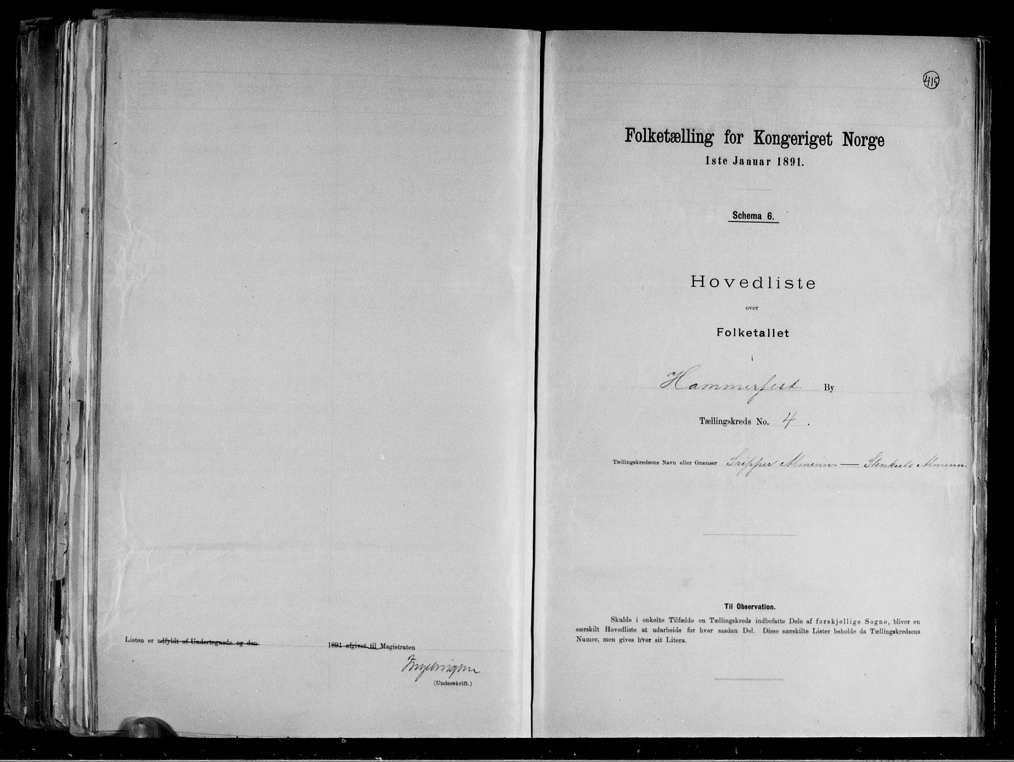 RA, 1891 census for 2001 Hammerfest, 1891, p. 11