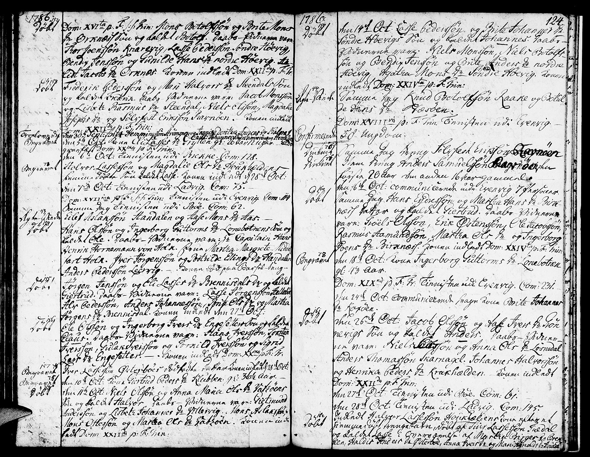 Gulen sokneprestembete, SAB/A-80201/H/Haa/Haaa/L0013: Parish register (official) no. A 13, 1776-1787, p. 124