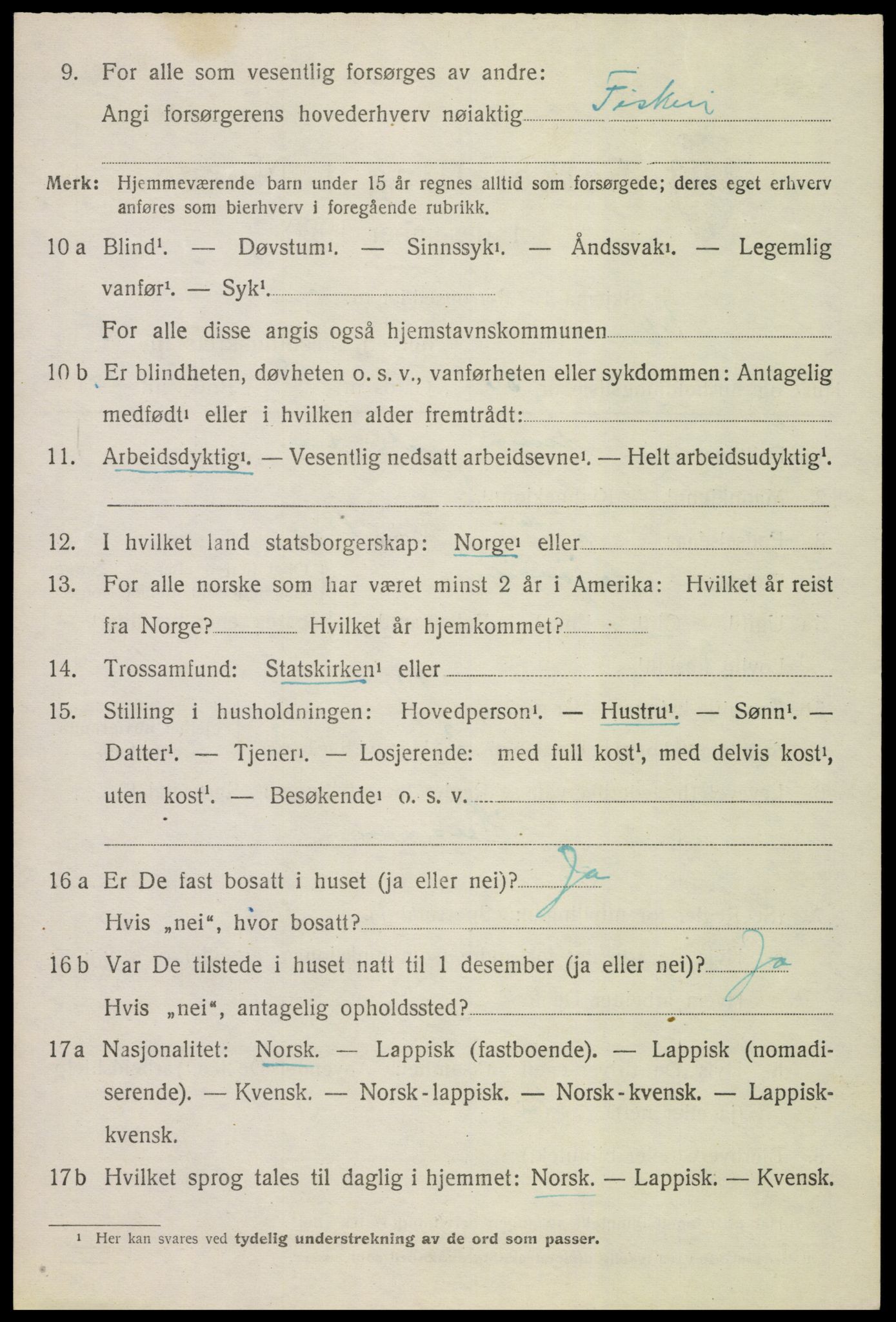 SAT, 1920 census for Øksnes, 1920, p. 4595